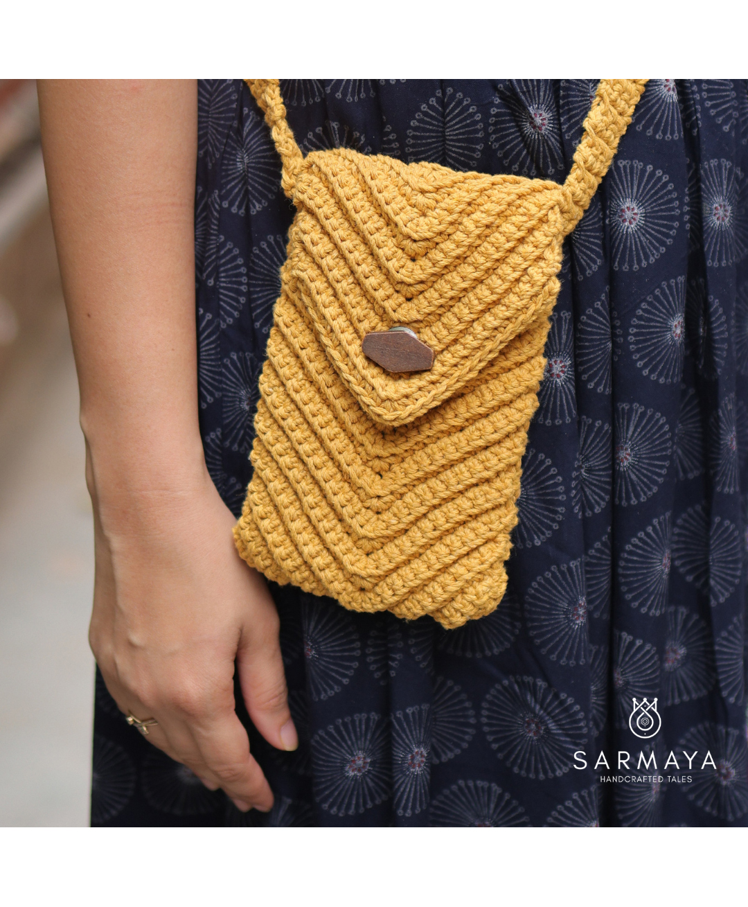 Sarmaya Musturd Walking Mobile Sling-picture-13