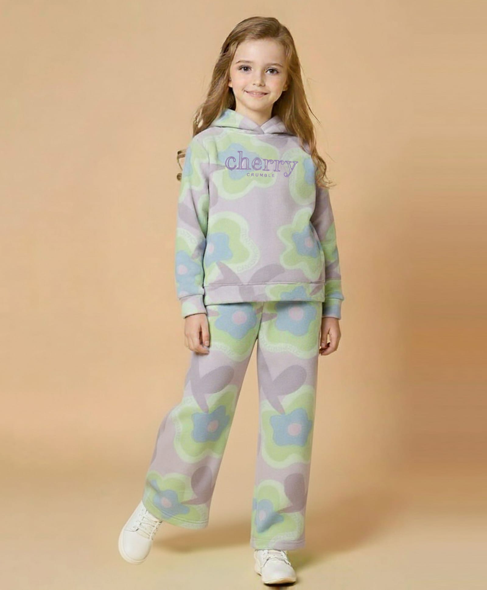 Cherry Crumble By Nitt Hyman Knit Full Sleeves Floral Printed Sweatshirt & Trousers Set - Multi Colour-picture-31