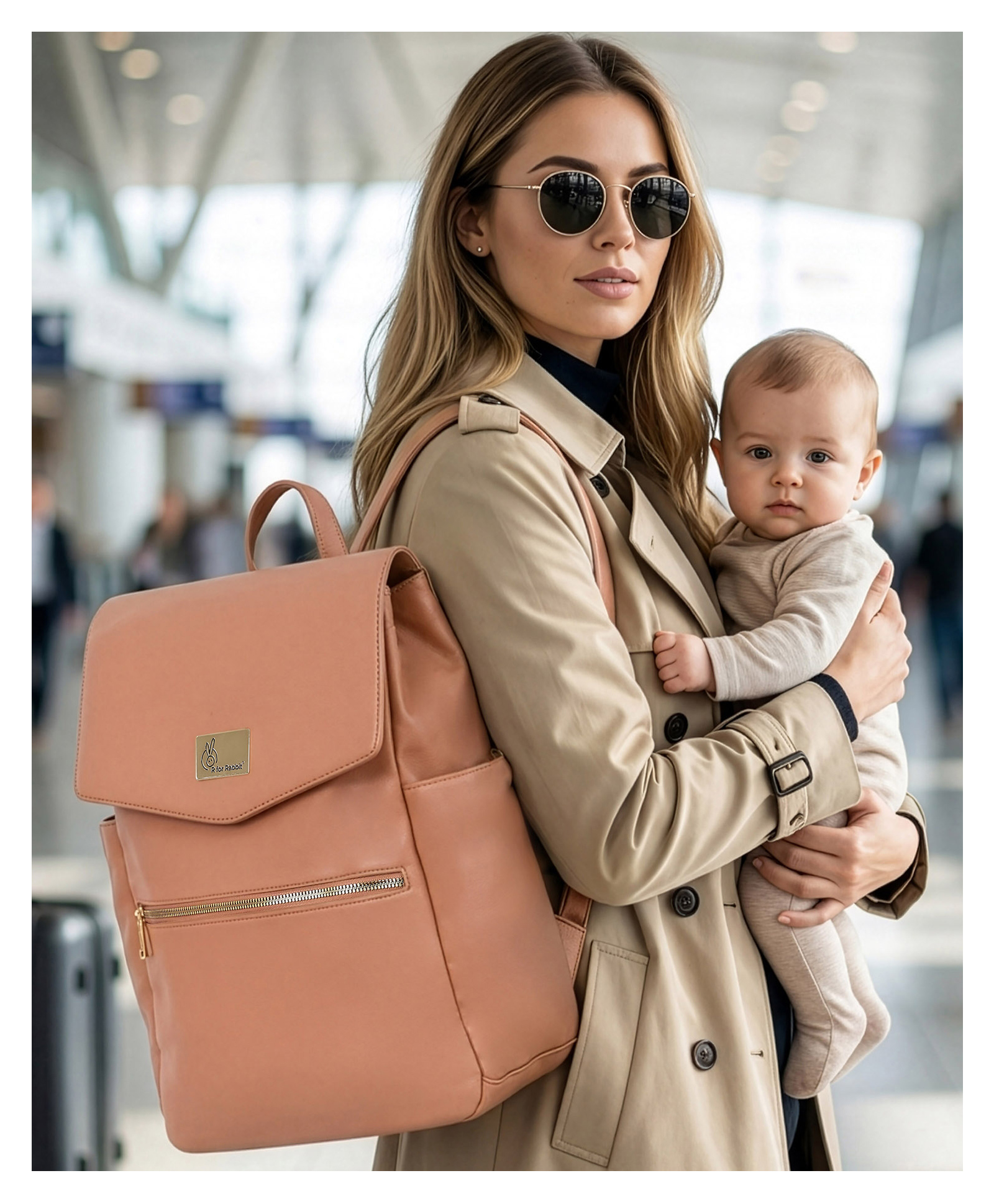 R For Rabbit Caramello Bold Arise Diaper Bag With Premium Vegan Leather 22 L Multi Compartment Laptop Friendly - Brown-picture-13