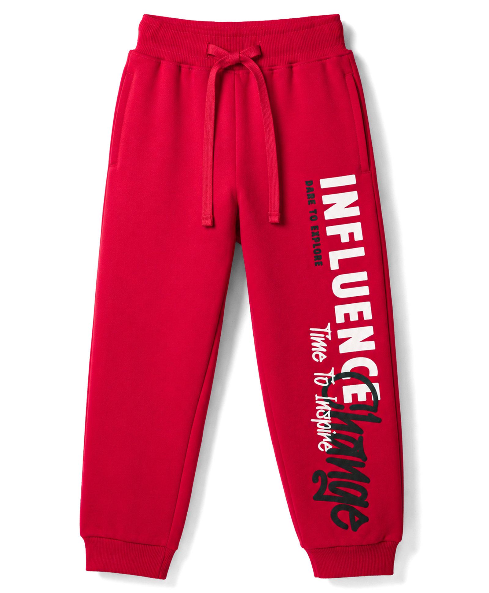 Pine Kids Knit Full Length Text Printed Lounge Pant - Red-picture-28