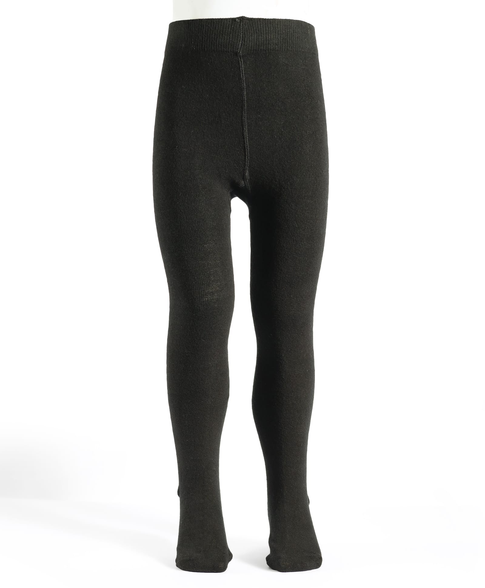 Pine Kids Cotton Knit Solid Color Footed Tights - Black-picture-31