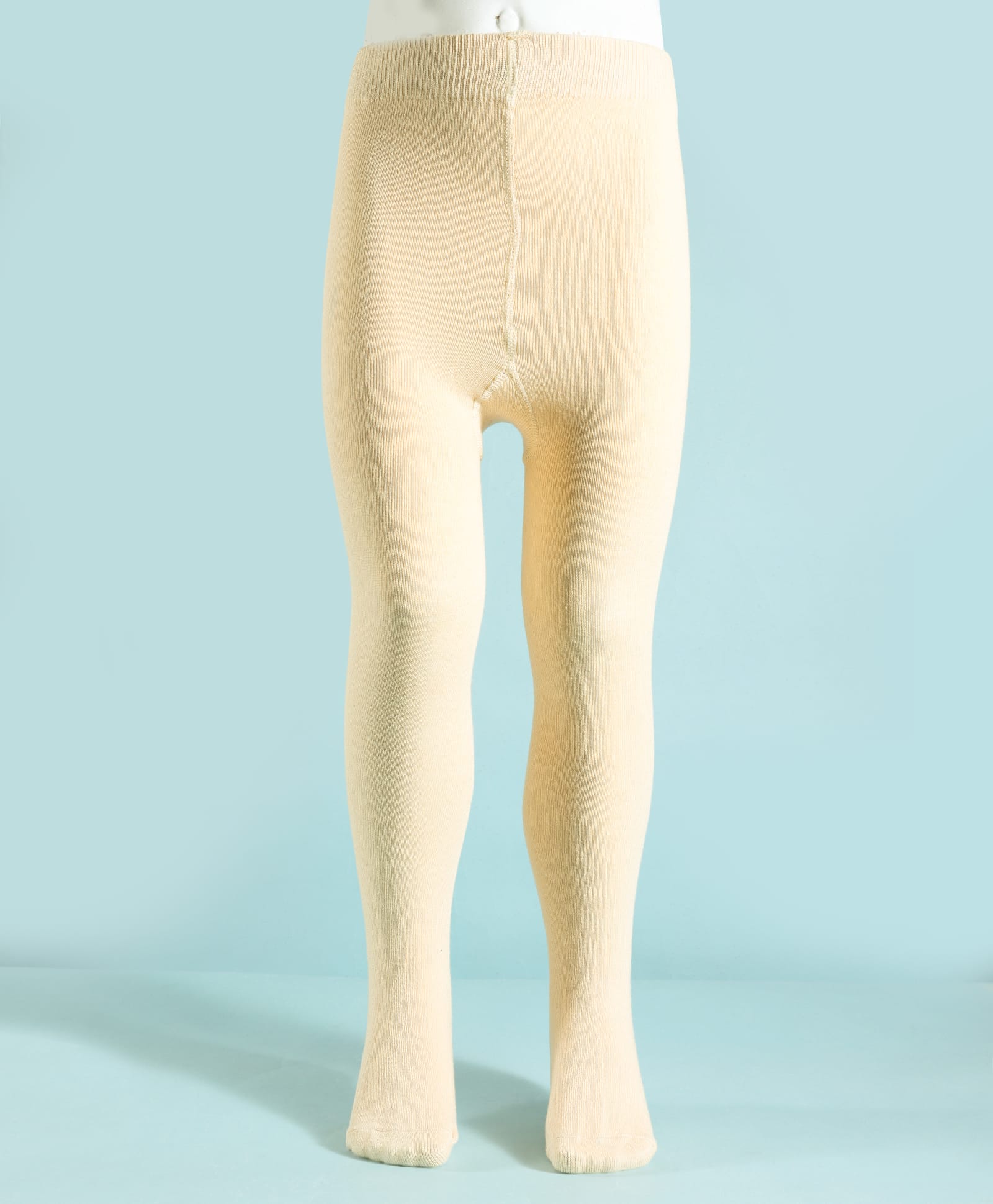 Pine Kids Cotton Knit Solid Color Footed Tights - Beige-image-17