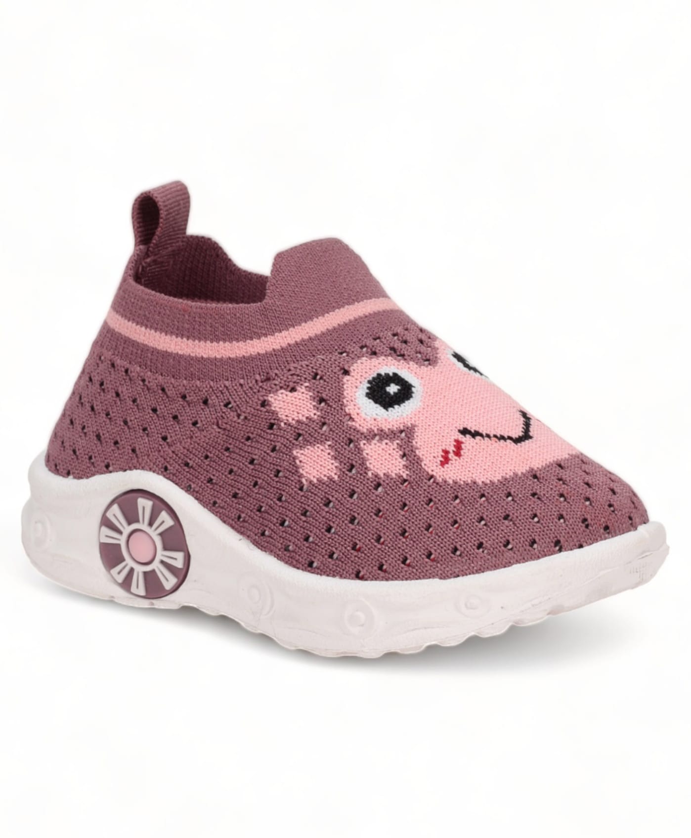 Lil Lollipop Slip On Musical Shoes With Frog Design - Mauve-image-31