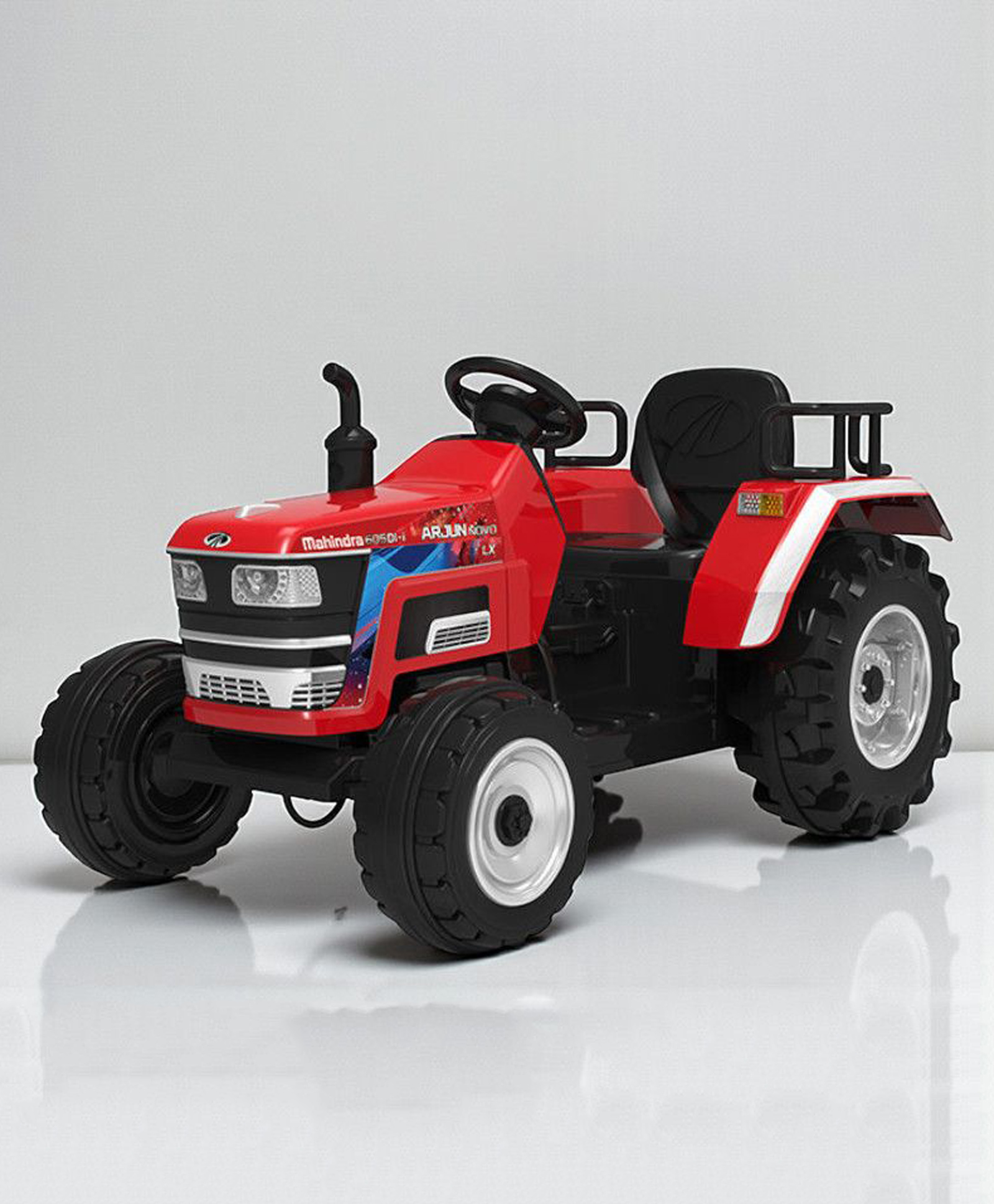 JN Creations Mahindra Tractor NOVO 12V Electric Ride-On Tractor for Kids | Big Wheeled Farm Tractor with Music, Horn, LED Lights, Suspension, Forward & Reverse | Ages 18 Years (Red)-image-36