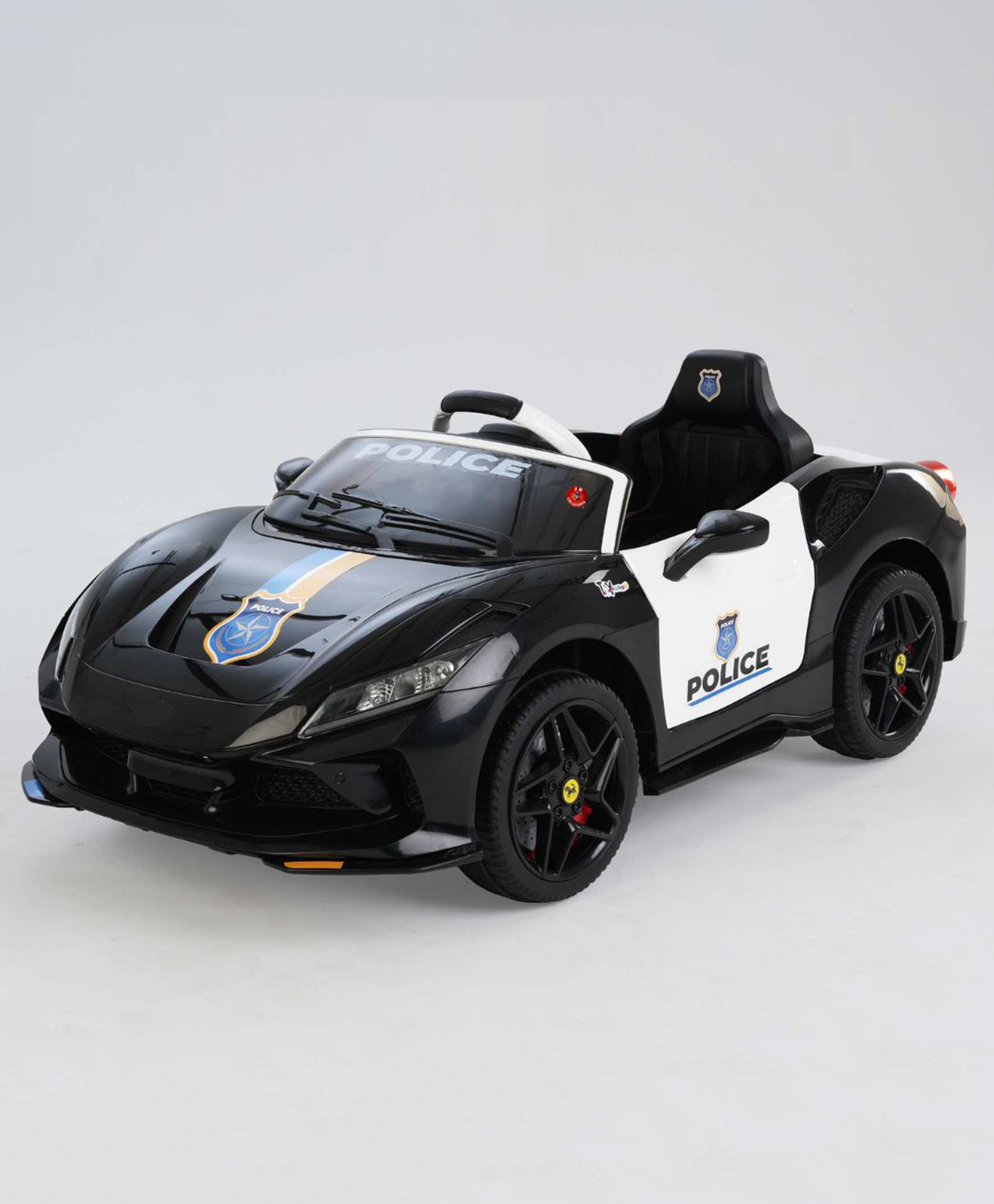 jn creations JNCreations 12V Battery Operated Ride On Ferrari F8 Car for Kids with Remote Control (Black-White)-picture-21