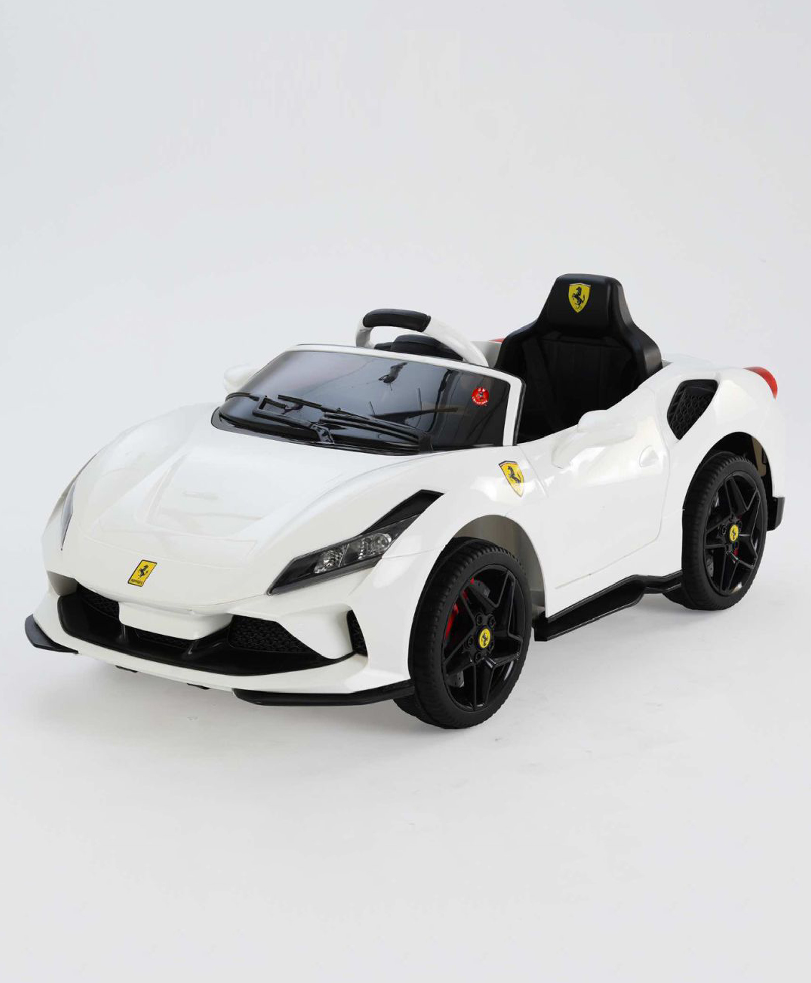 jn creations JNCreations 12V Battery Operated Ride On Ferrari F8 Car for Kids with Remote Control (White)-picture-11