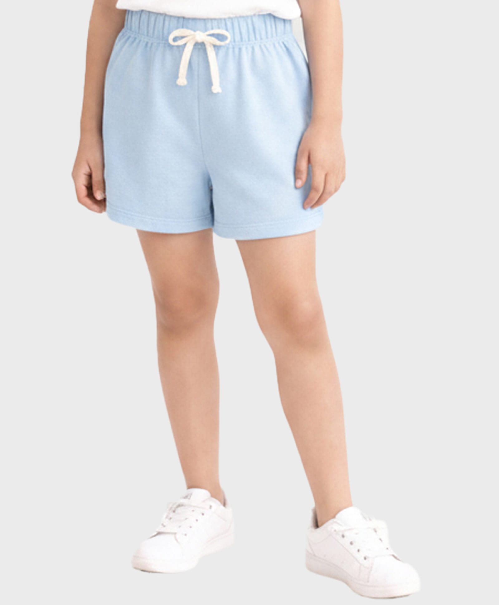 Charm n Cherish Cotton Knit Solid Shorts - Baby Blue-picture-38