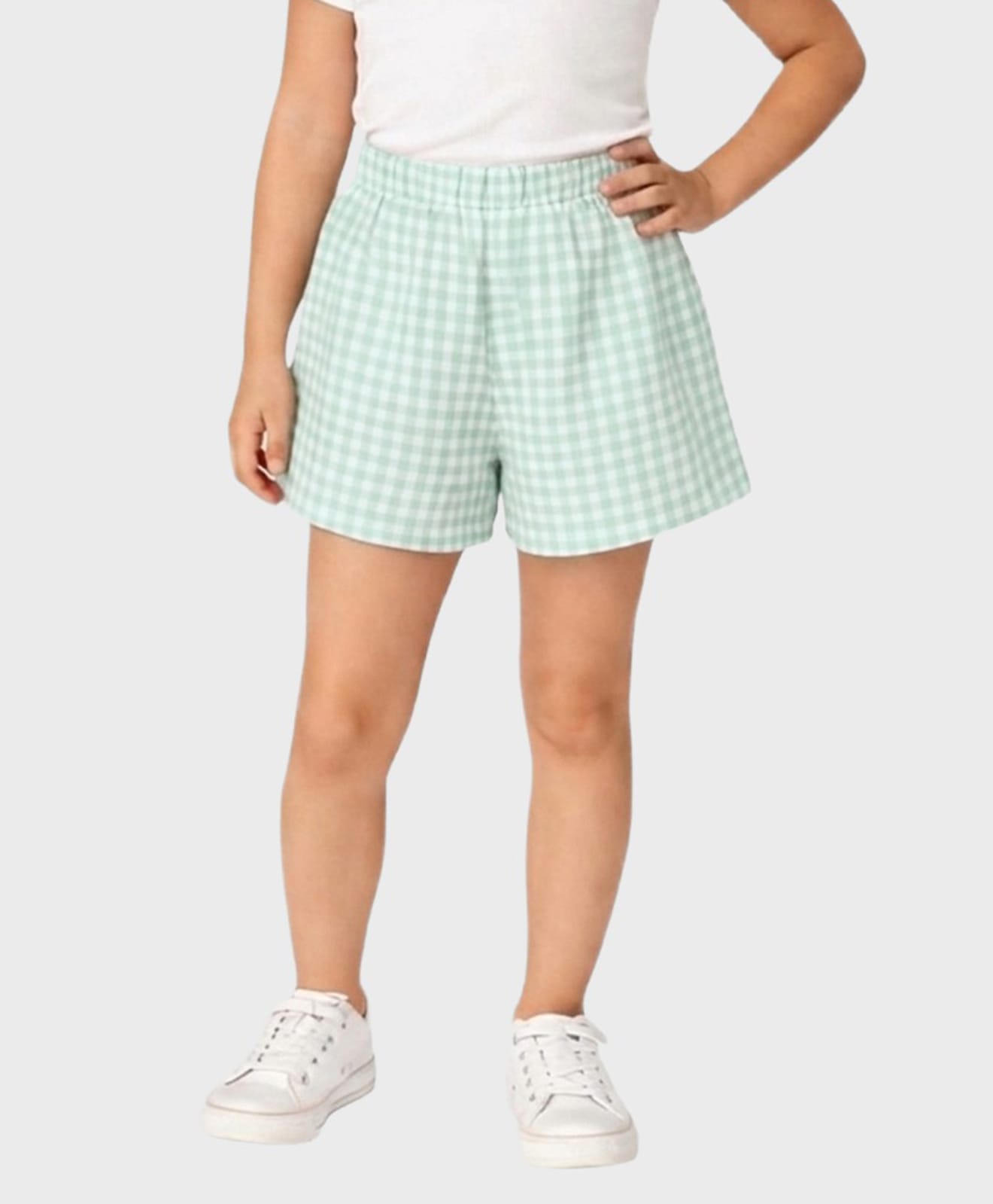 Charm n Cherish Cotton Knit Solid Shorts - Green-picture-31