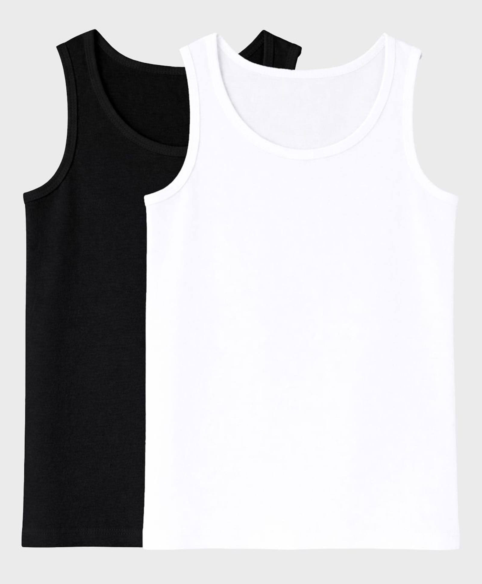 Charm n Cherish Cotton Knit Pack Of 2 Sleeveless Solid Tank Tops - Multi Colour-image-29