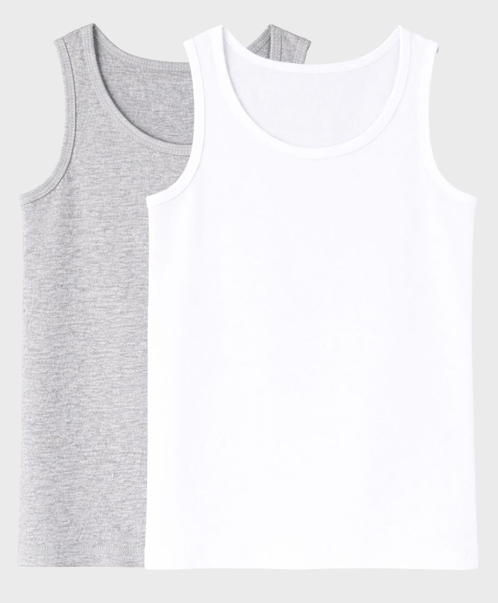 Charm n Cherish Cotton Knit Pack Of 2 Sleeveless Solid Tank Tops - Multi Colour-picture-31