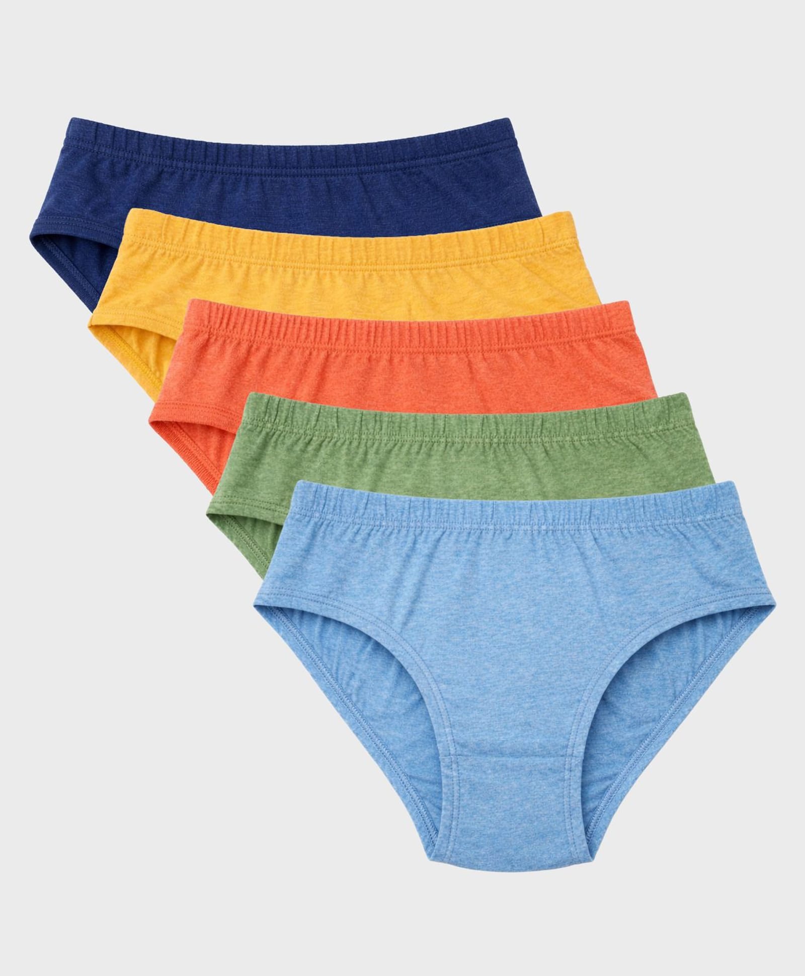 Charm n Cherish Cotton Knit Pack Of 5 Solid Briefs - Multi Colour-image-3