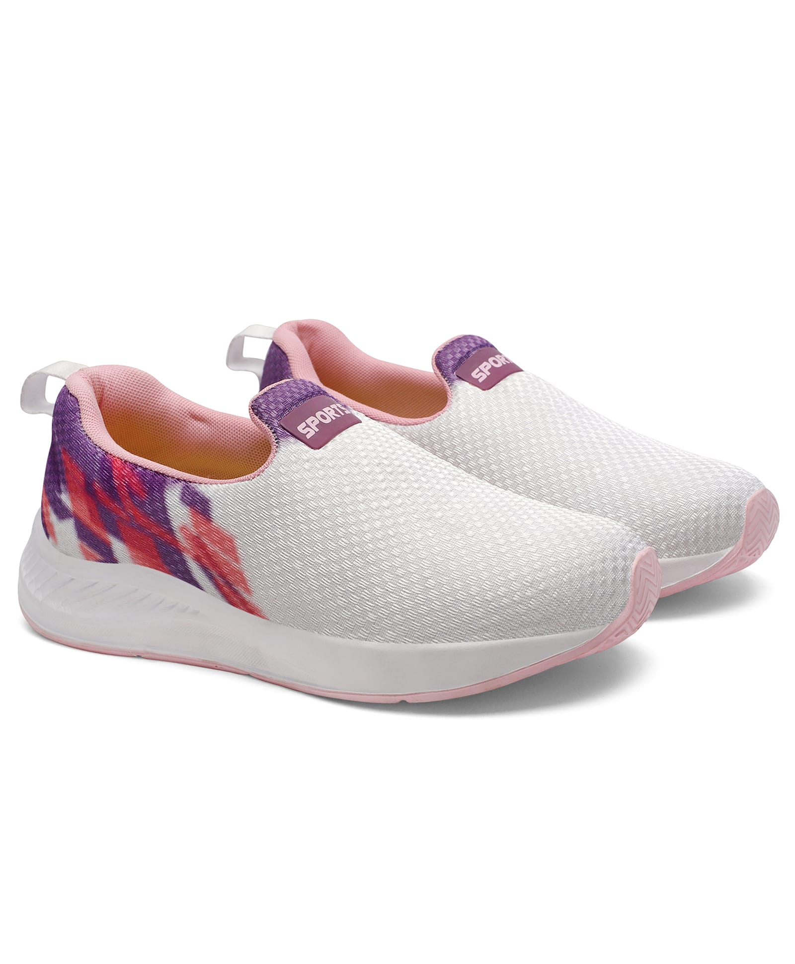 TOMSY CHOICE Abstract Designed Slip On Shoes - Pink-picture-14