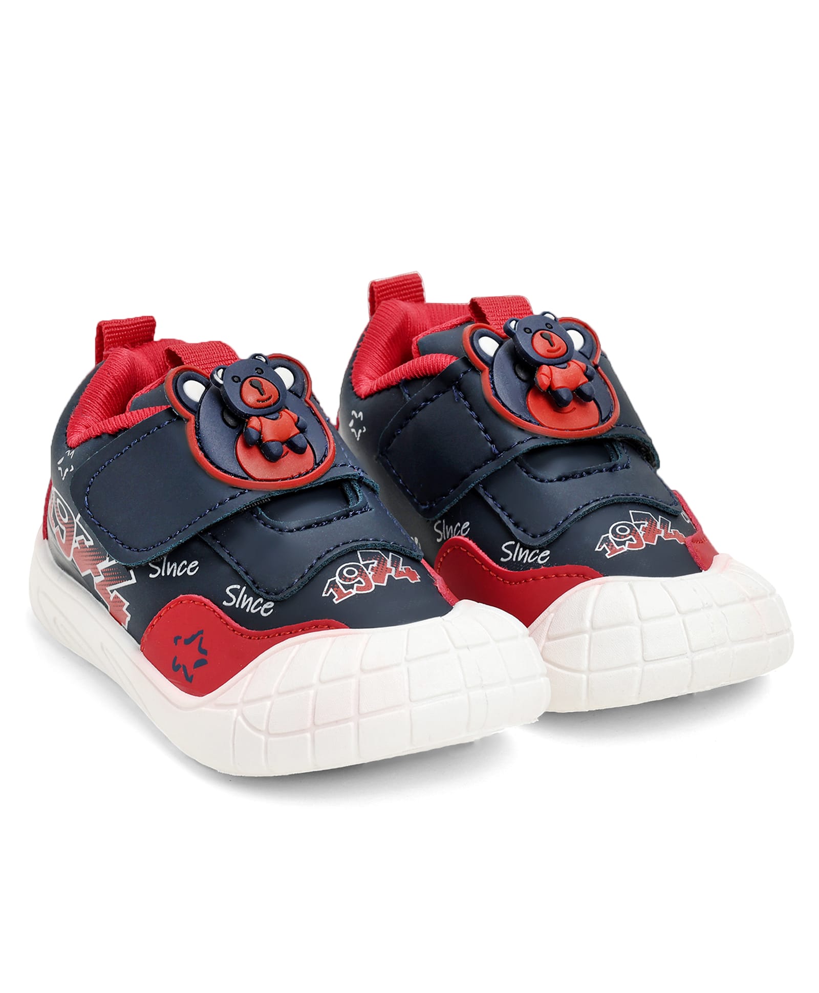 TOMSY CHOICE Bear Designed & Applique Detailed Velcro Closure Shoes - Red-image-30