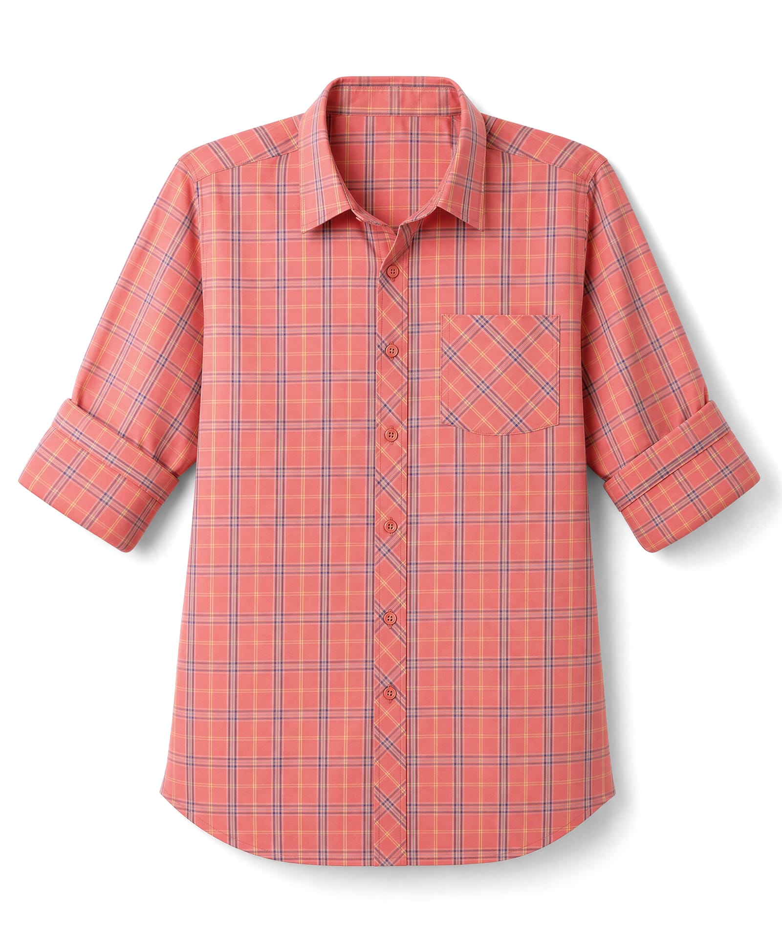 Pine Kids Cotton Woven Checks Shirt with Full Sleeves - Orange-image-19