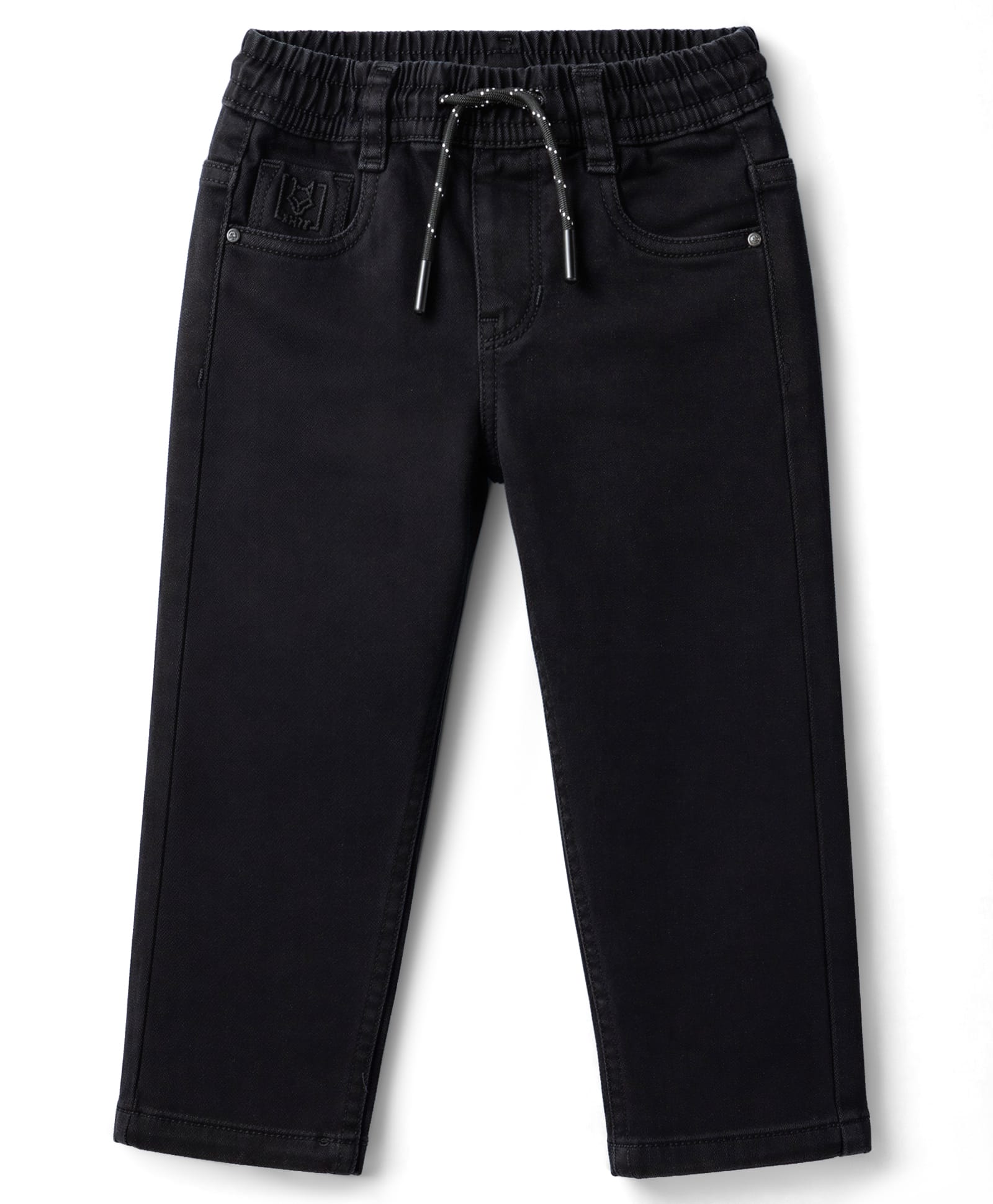 Ruff Denim Full Length Washed Jeans - Black-image-15
