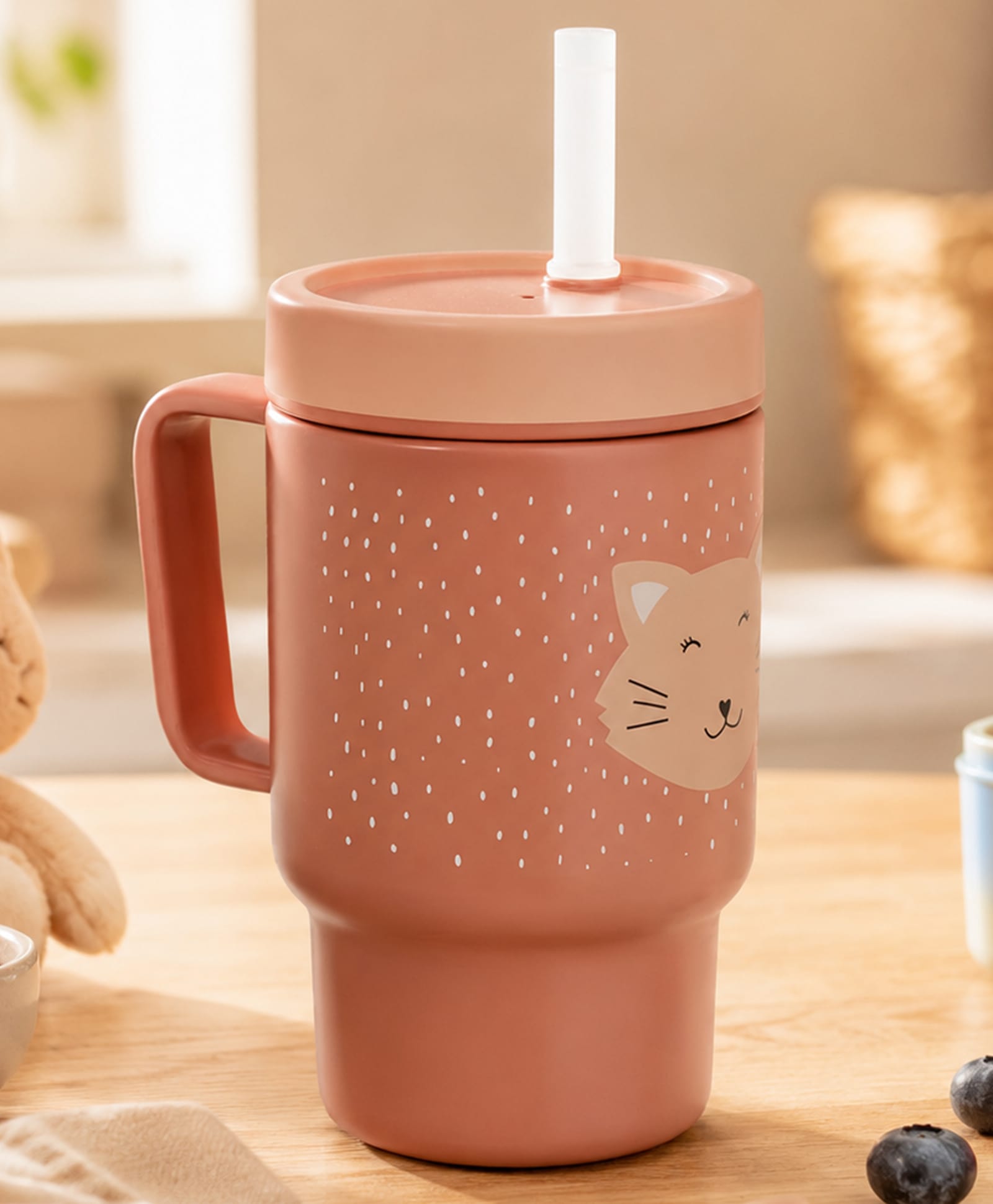 one and only ONE & ONLY Kids Plastic Tumbler 260ml with Straw, Spill Proof Cartoon Printed Sipper, BPA Free Food Grade PP, Lightweight Sipper for School, Travel & Daily Use (Brown)-picture-42