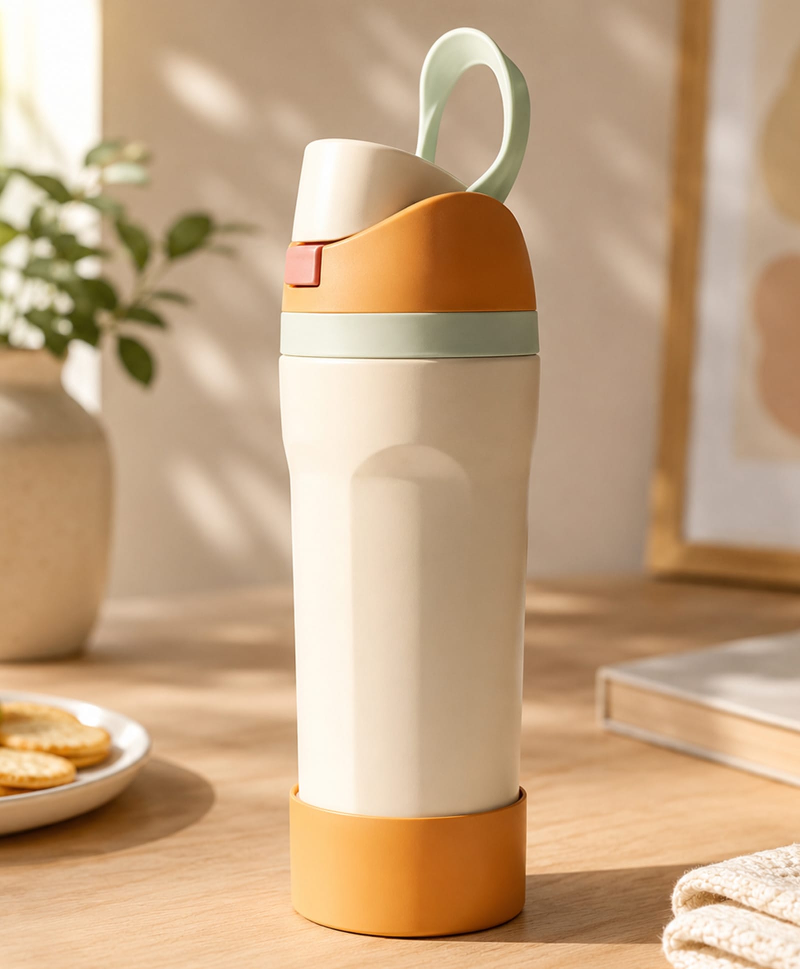ONE AND ONLY Stainless Steel Water Bottle 550ml, Leak Proof Steel Bottle with Straw & Wide Mouth, School, Gym, Office & Travel (Pista Green)-picture-10