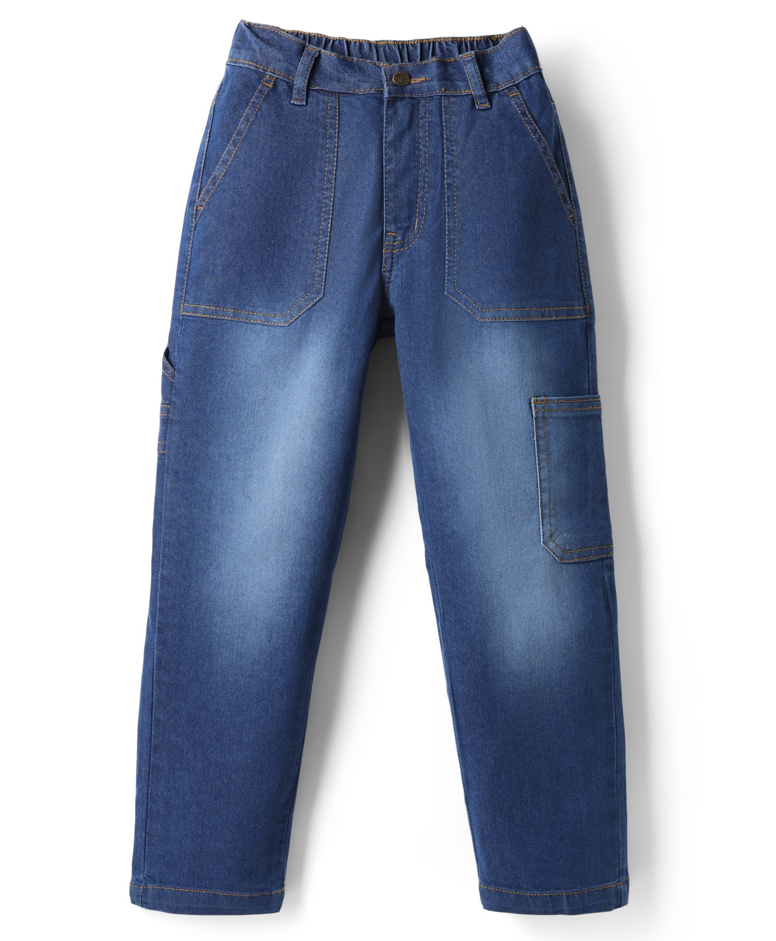 Pine Kids Denim Woven Full Length Jeans - Navy Blue-picture-42