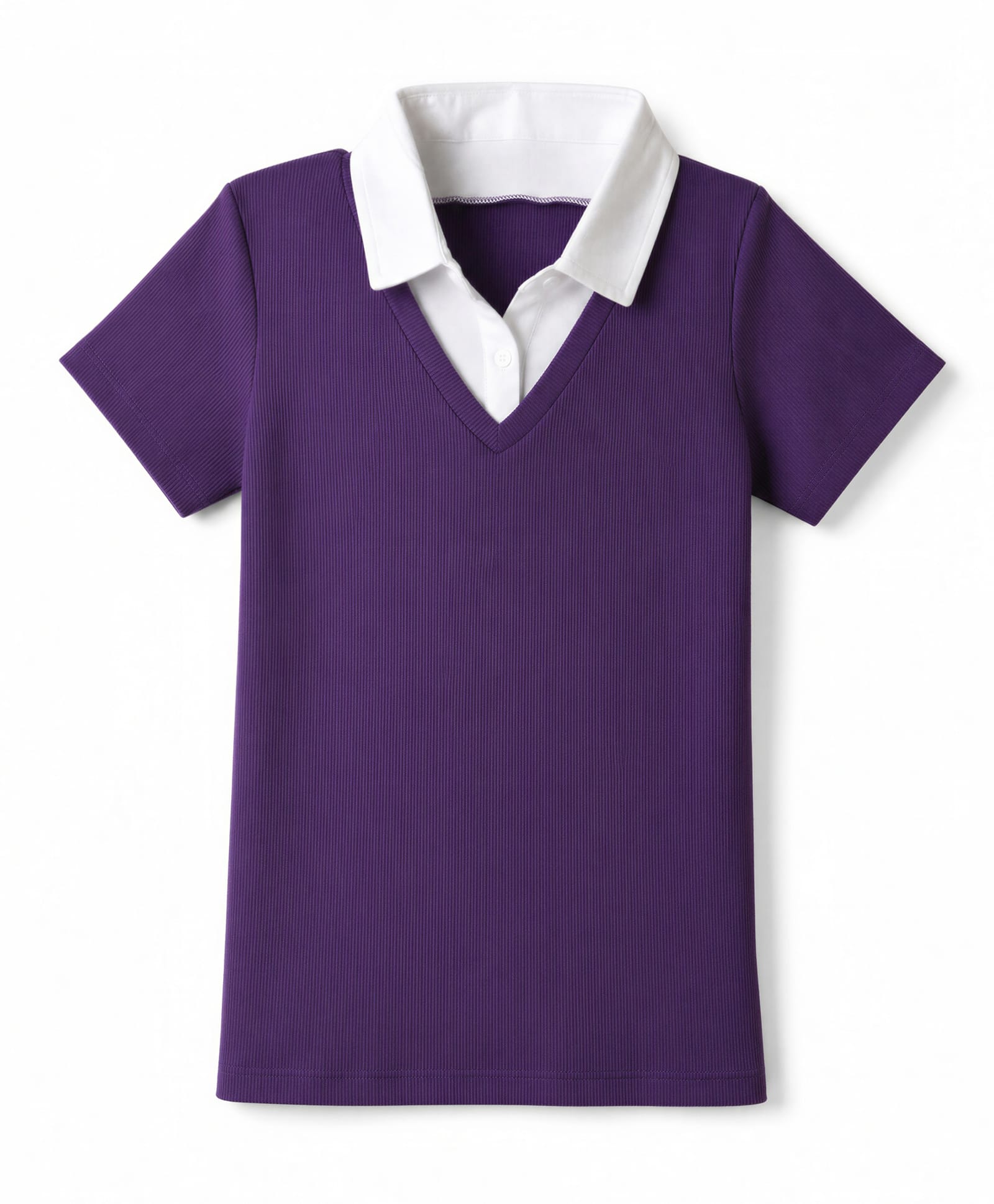 Pine Kids Cotton Lycra Knit Polo Top with Half Sleeves - Purple-picture-16