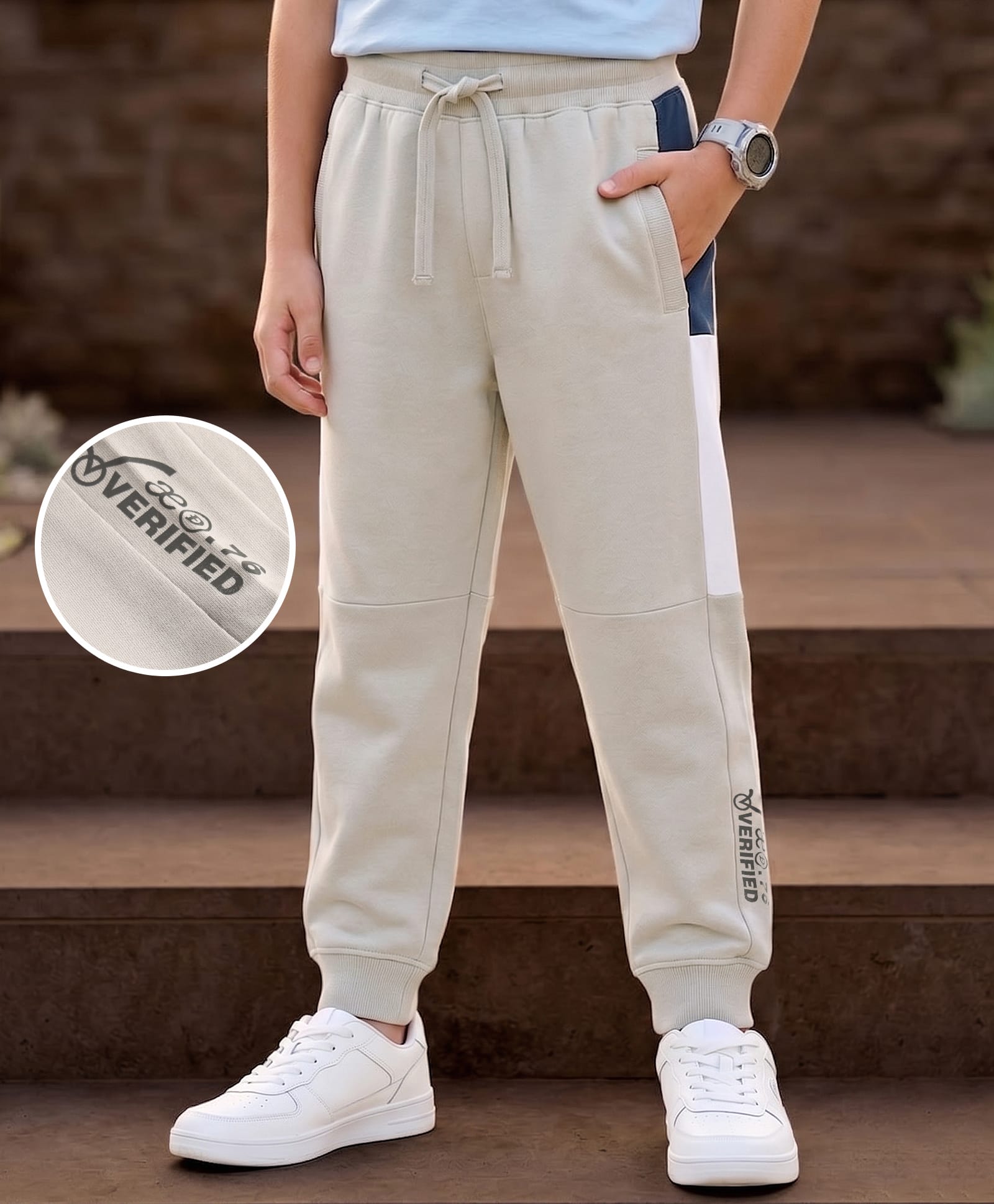 Pine Kids Knit Full Length Cut N Sew Text Printed Lounge Pant - Light Grey-image-15