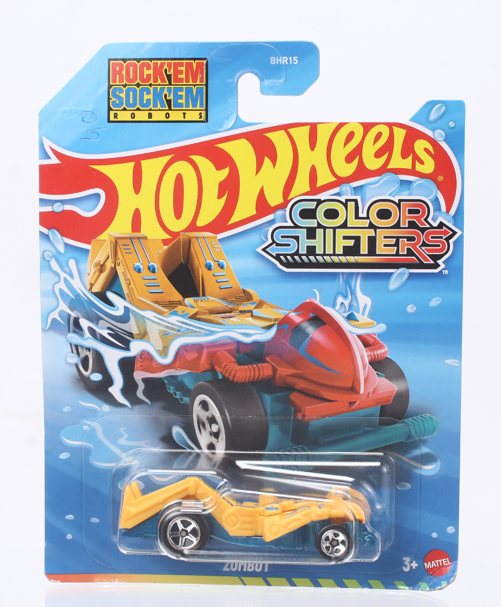 Hot Wheels Color Shifters Zombot Toy Car Color Changing Die-Cast Vehicle with Free-Rolling Wheels -Yellow-image-2