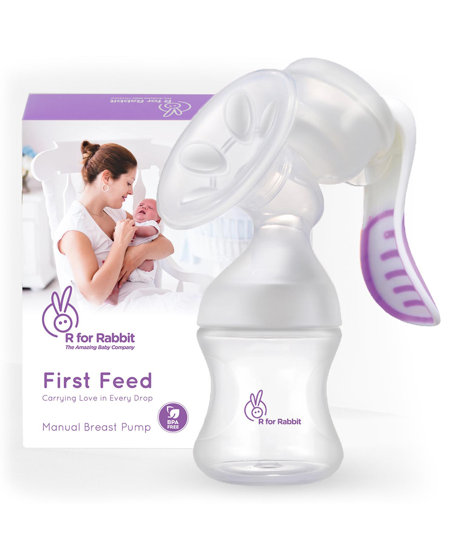 R for Rabbit Most Safe and Comfortable Manual Breast Pump - Purple-picture-48