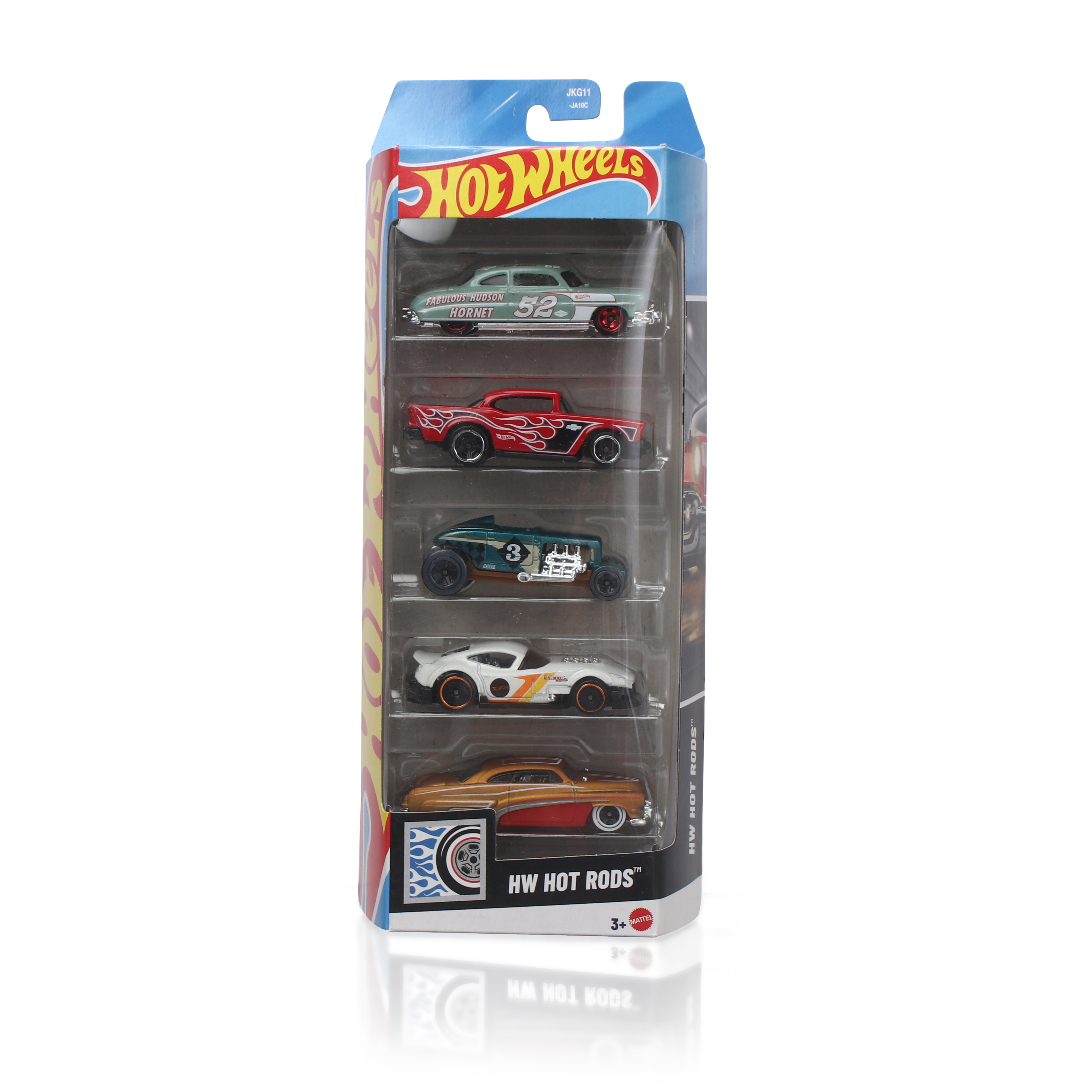 Hot Wheels Diecast Toy Car HW Hot Rods Free Wheel Model with Smooth Rolling Wheels Pack of 5 - (Colours & Designs May Vary)-picture-18