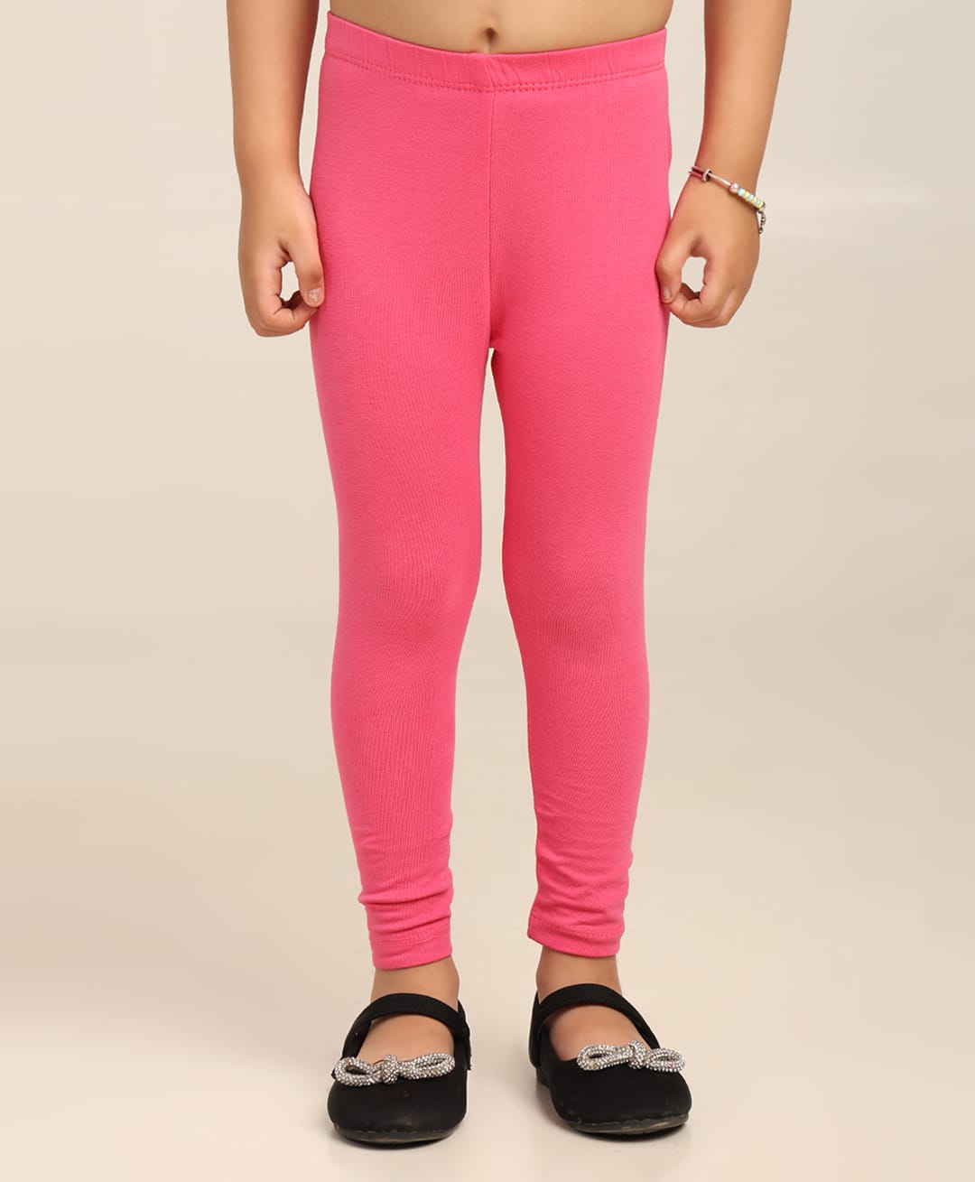 Robinbosky Cotton Elastane Knit Solid Leggings - Baby Pink-image-40