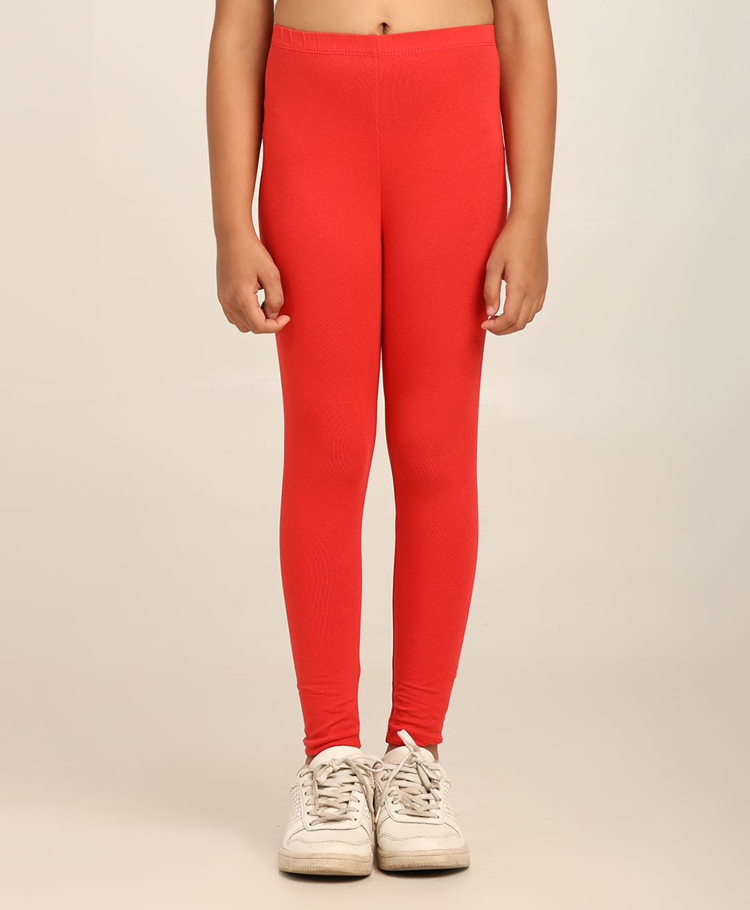 Robinbosky Cotton Elastane Knit Solid Leggings - Cherry Red-picture-26