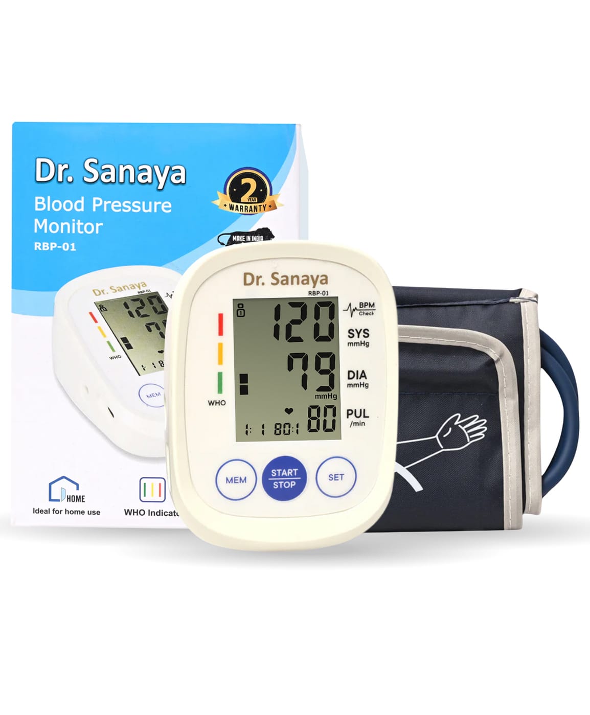 Dr. Sanaya Digital Blood Pressure Monitor RBP01 | Fully Automatic BP Machine with USB Port & Cuff-picture-28