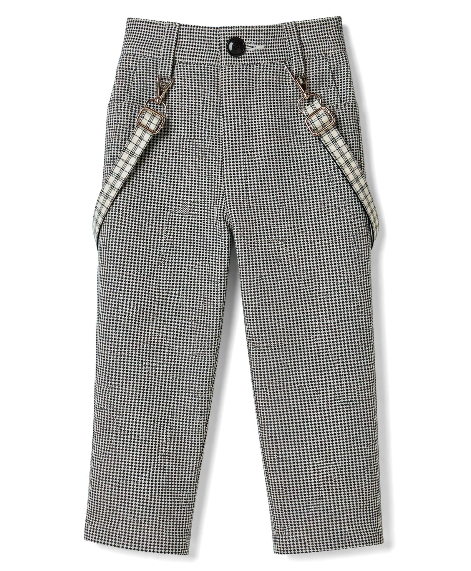 Rikidoos Cotton Woven Full Length Checked Party Wear Pant With Suspender - Navy Blue-picture-28