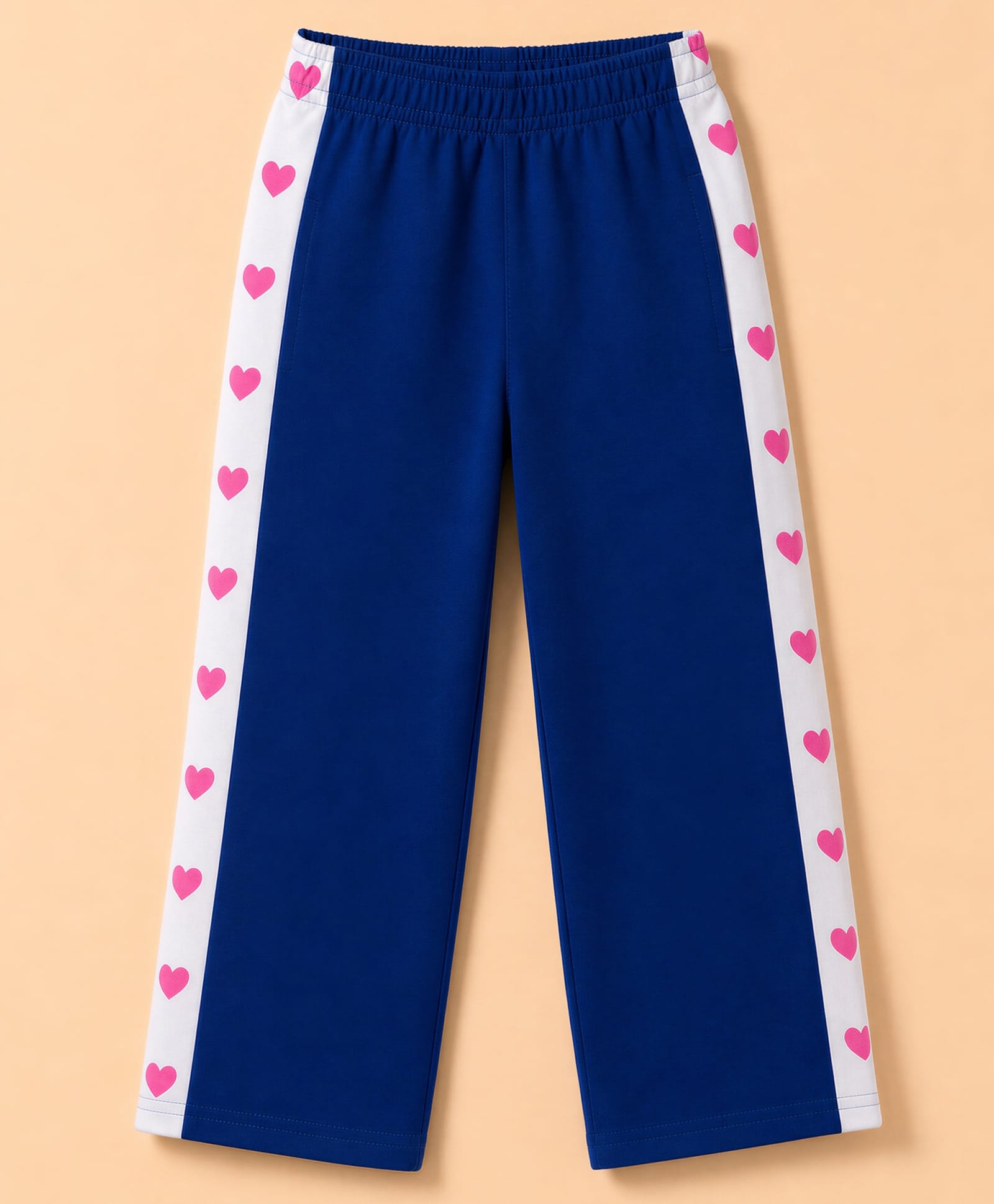 Pine Kids Knit Full Length Hearts Printed Pant - Navy Blue-image-9