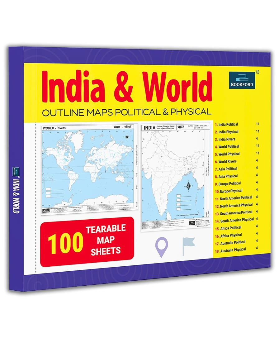 bookford publications India & World Outline Maps Workbook | Political & Physical Geography Practice Book for Kids | Early Learning Map Book for Boys & Girls-picture-25