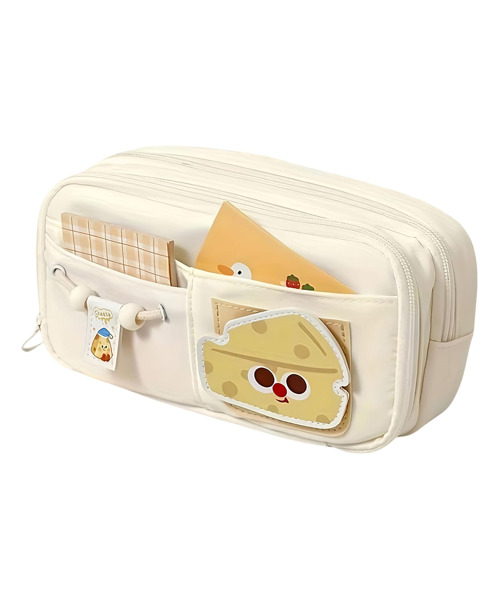 FunBlast Multifunctional Large Capacity Cartoon Pencil Pouch for Kids (Beige)-picture-26