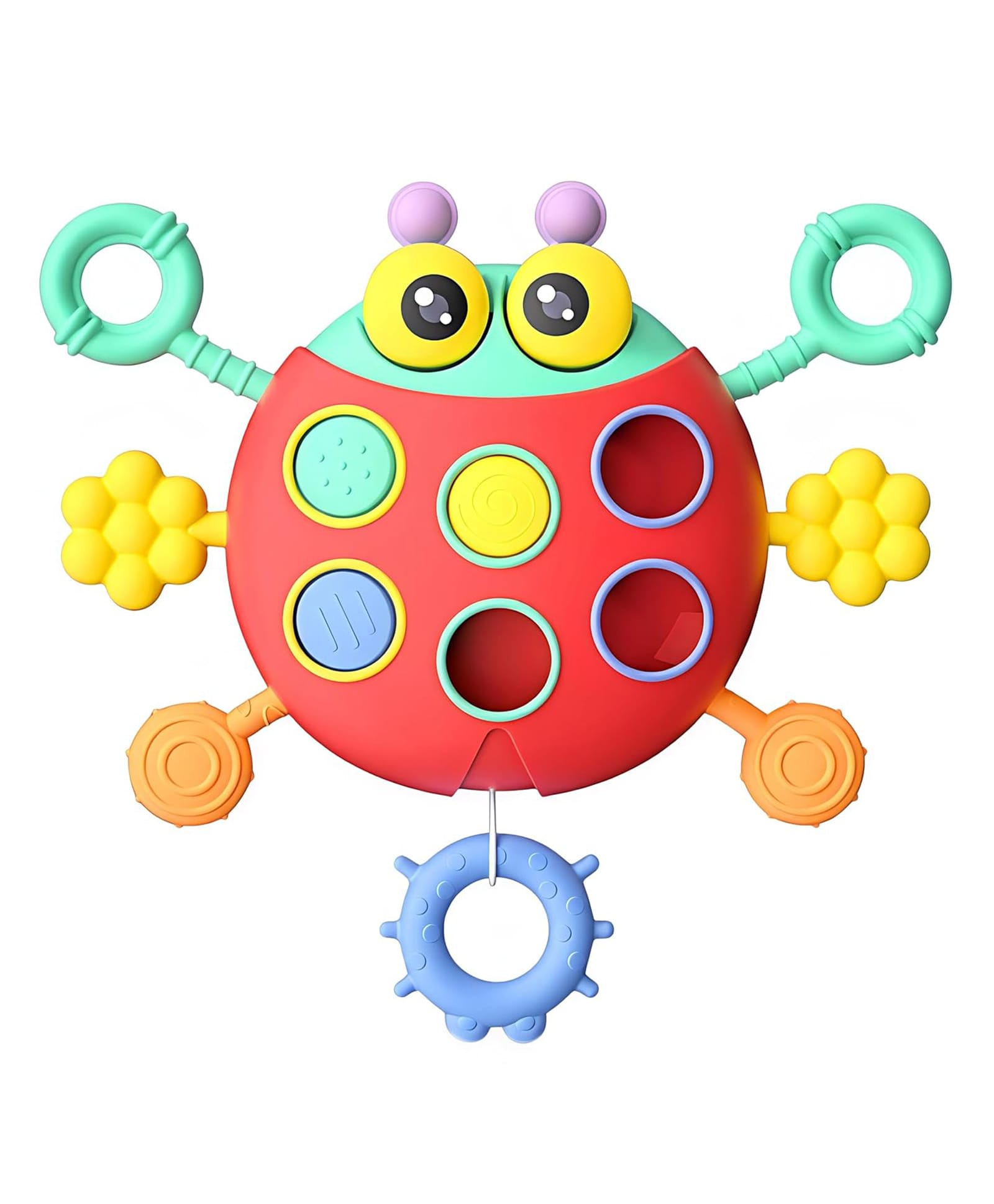 FunBlast Baby Sensory Activity Toy Colorful Pop-It & Texture Teether (Multicolor)-image-48