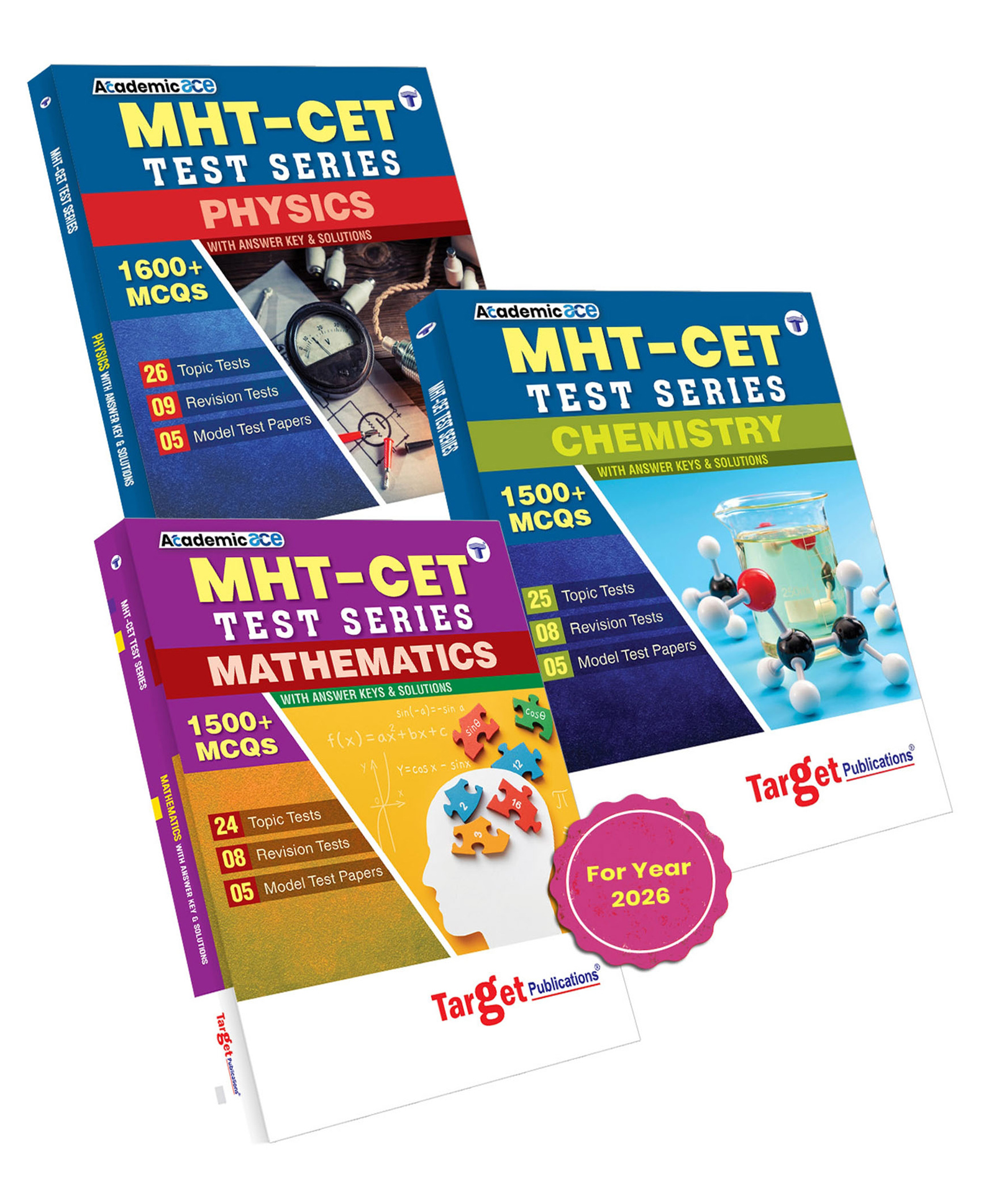 MHT-CET Physics, Chemistry & Maths Test Series Books for Engineering & Pharmacy Entrance Exam | MHTCET PCM Book | Includes 4000+ MCQs, Topic Tests, Model Test Paper & Revision Test | Set of 3-image-10