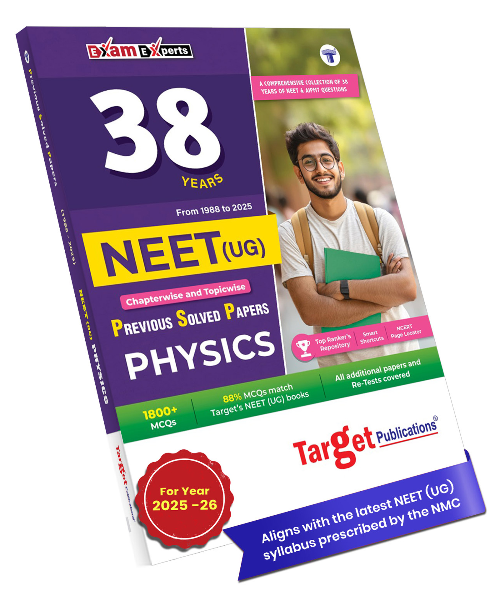 38 Years NEET Previous Year Solved Question Papers Physics PYQs | NEET UG Chapterwise Topicwise Solutions 2026 Exam | 1800+ MCQs with Answer Key & Graphical Analysis | NMC Latest Syllabus- English-image-34