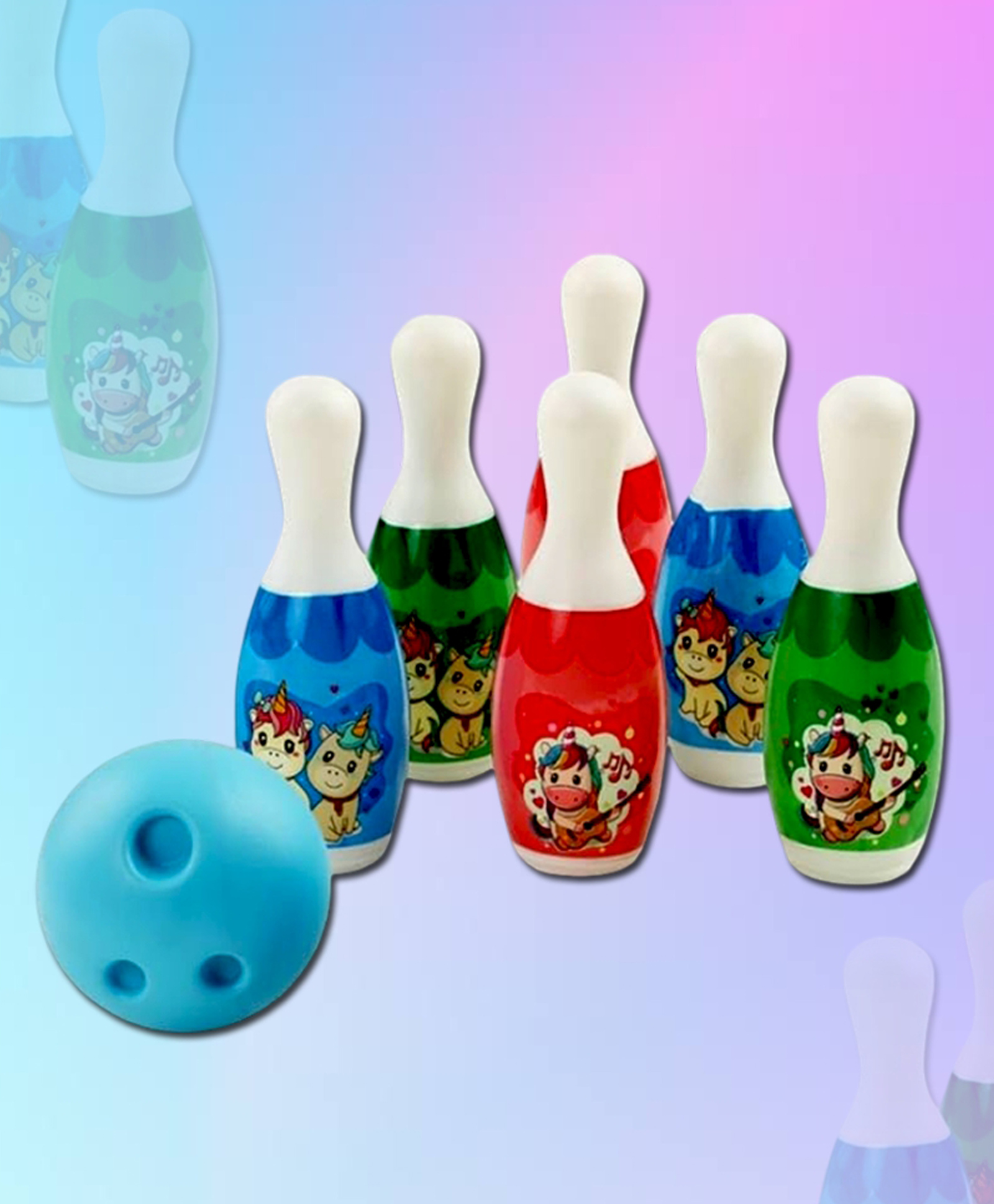 Mad Over Toys Mini Bowling Game Set for Kids|Indoor Tabletop Bowling Toy for Boys & Girls|Lightweight Plastic Pins & Ball|Portable Family Fun Game|Skill-Building Playset - Multicolor-picture-13