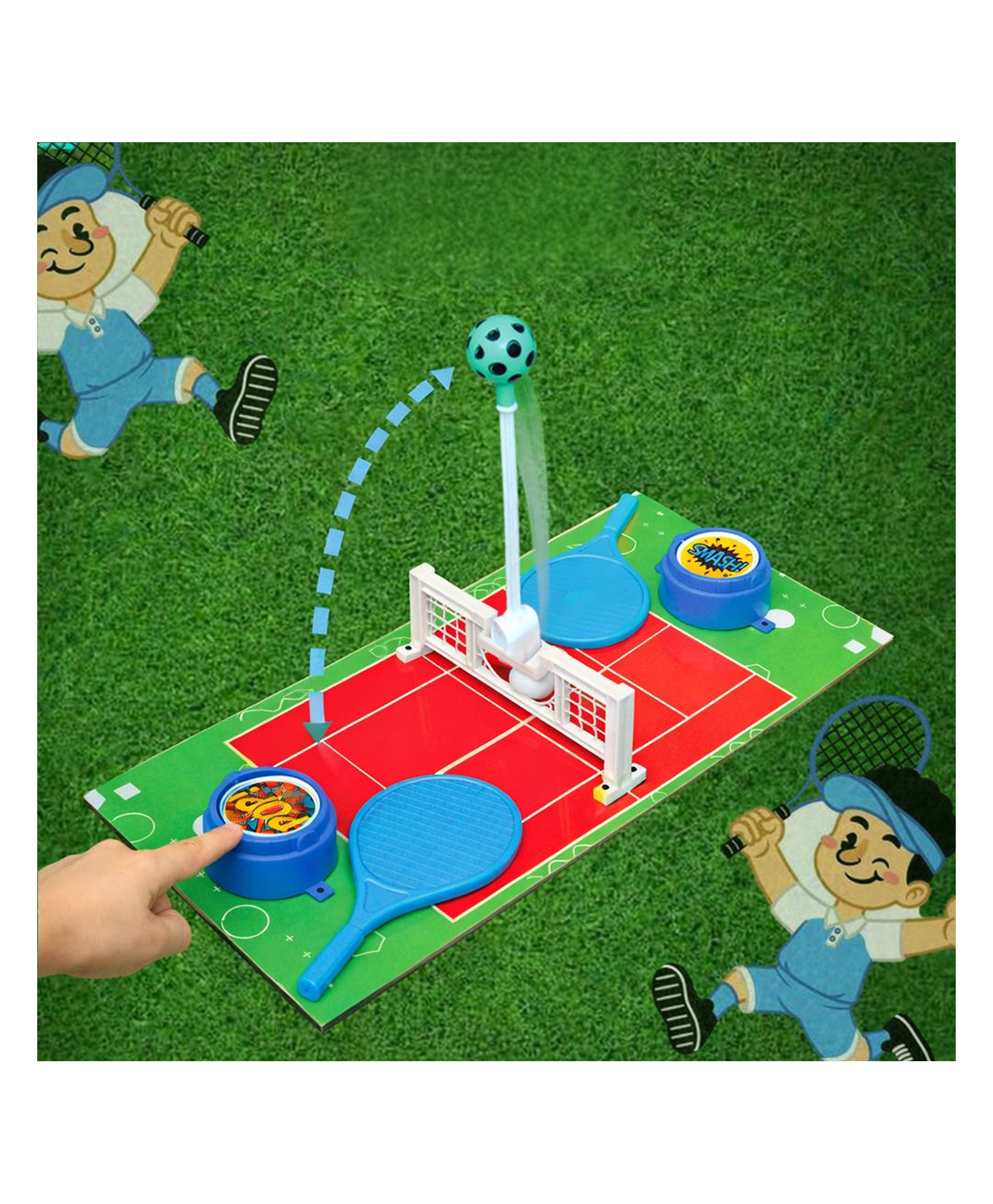 Mad Over Toys Lawn Tennis Battle Big|Fast-Paced Tabletop Tennis Game for Kids & Adults|2-Player Head-to-Head Action |Includes Rackets, Ball & Net | Indoor Sports Game | Birthday Gift for Kids 5+ Years-picture-10