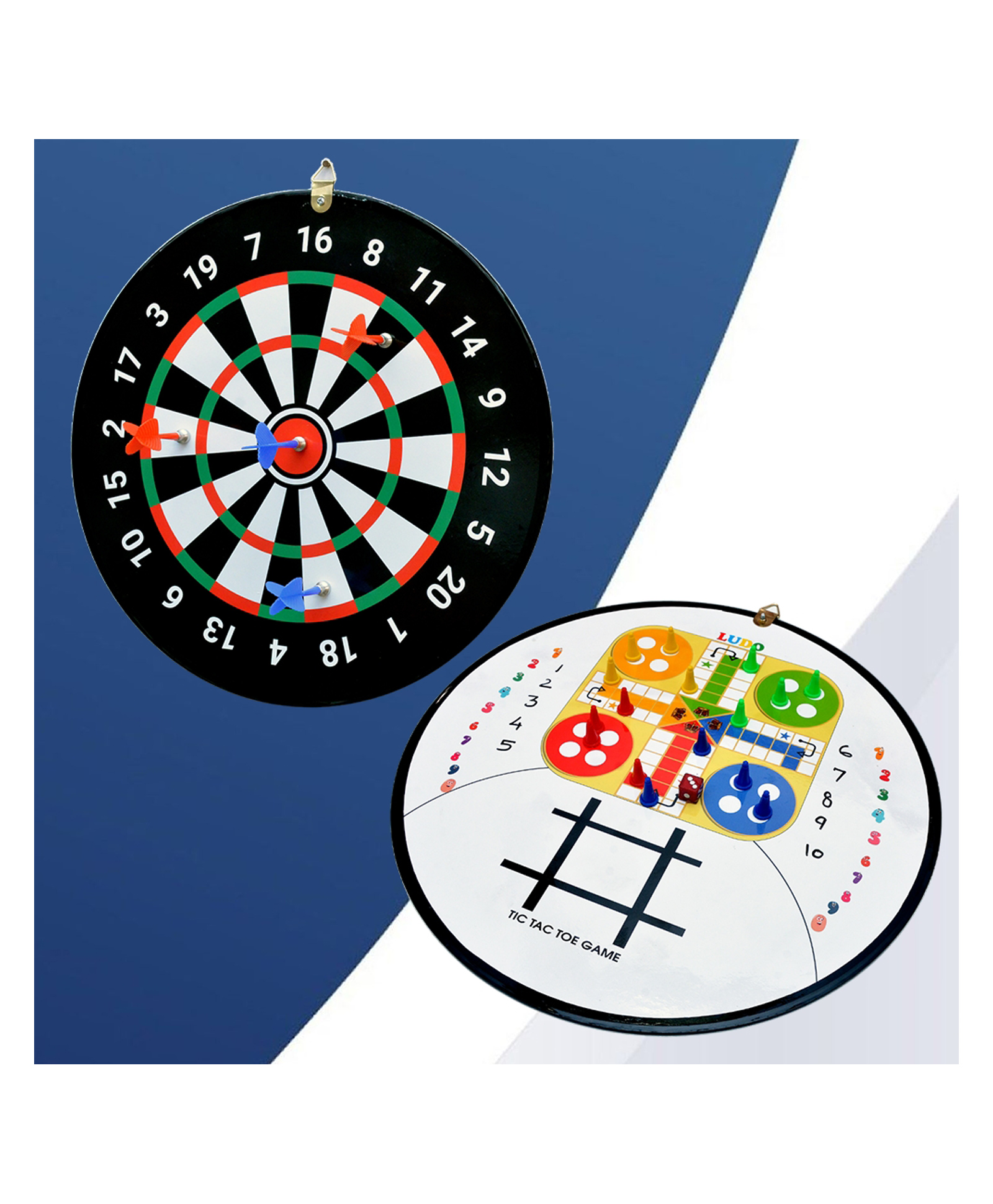 Mad Over Toys 18-Inch 3-in-1 Space Adventure Double-Sided Board Game | Magnetic Dart Game with 4 Safety Darts, Ludo & Tic-Tac-Toe |Best Birthday Gift Toy| Indoor-Outdoor Family Game for Kids & Adults-image-42