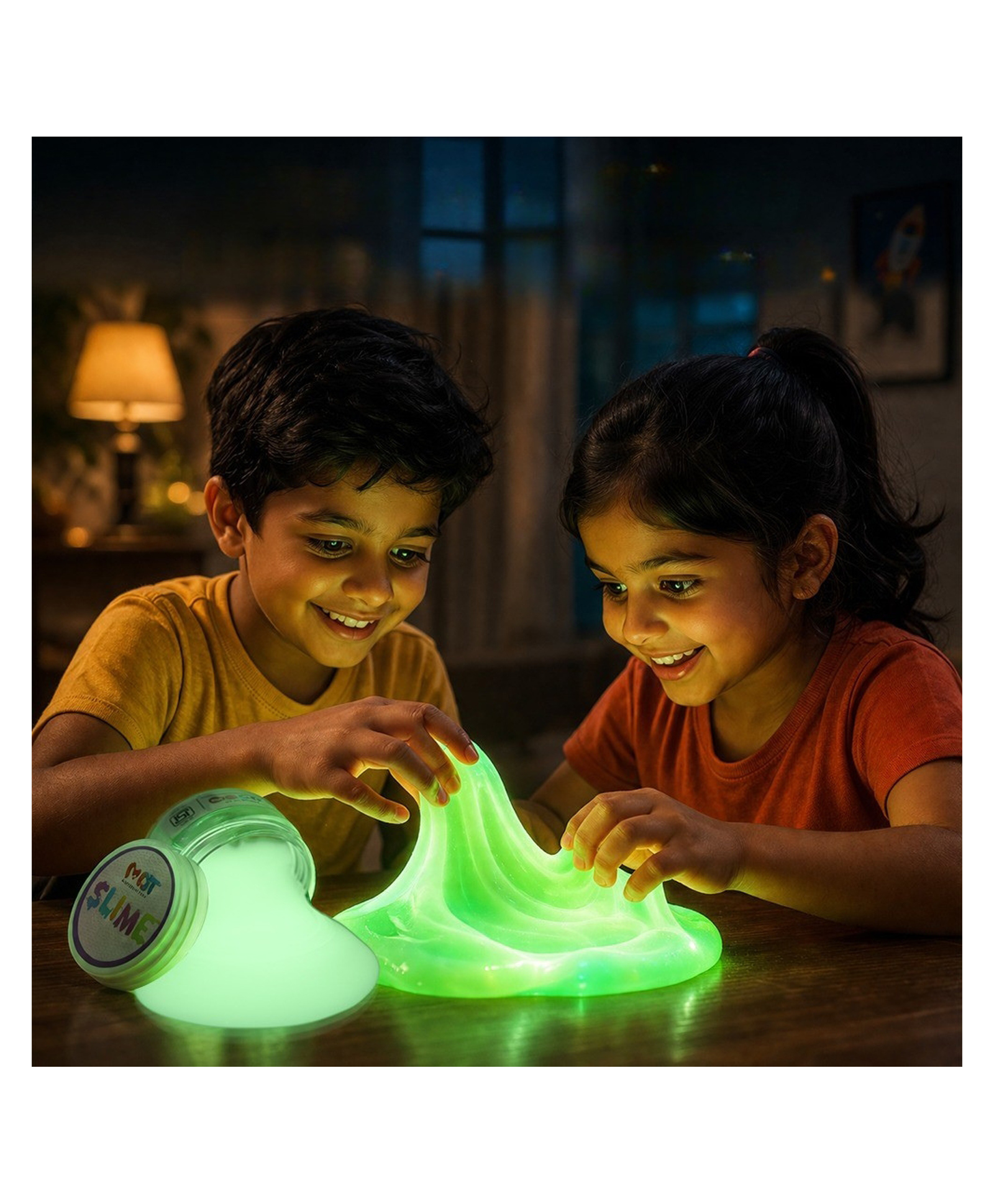 Mad Over Toys Glow in the Dark Slime for Kids | Neon Luminous Stretchy Slime Non-Sticky & Super Soft Sensory Toy |Perfect for Night Play, Science Projects & Birthday Return Gifts For Boys & Girls 3+-image-22