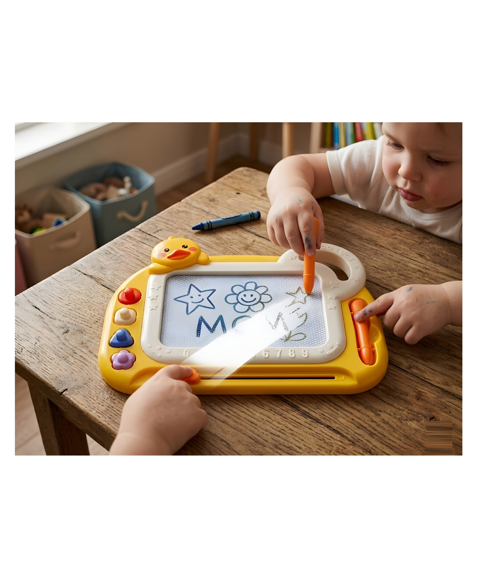 NEGOCIO Slate for Kids/Pen Doodle/pad/erasable Drawing, Writing Learning Board for Kids, Magnetic Painting Sketch pad for Children, Magic Slate Toy - PACK OF 1 - COLOR MAY VARY-picture-11