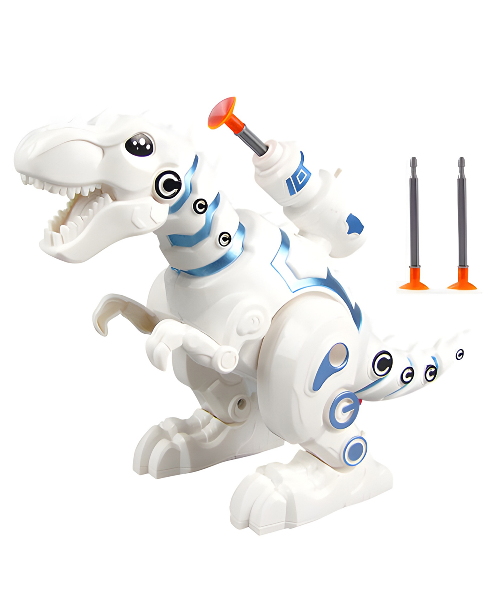 NEGOCIO Kids Walking Mechanical Tyrannosaur Rex Electric Robot Dinosaur Toy Plastic Suction Cup Bullets for Kids - PACK OF 1 - COLOR MAY VARY-image-47