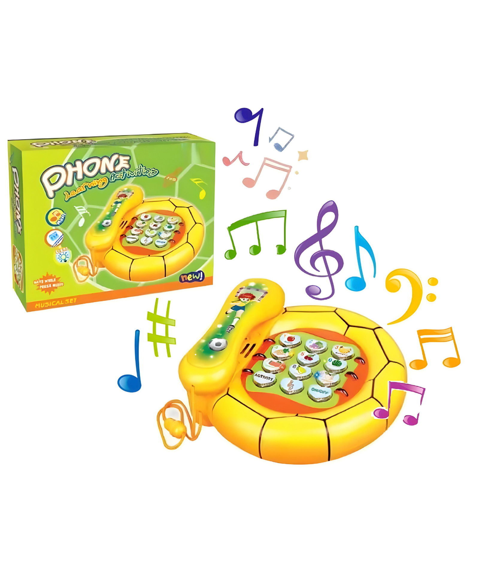 NEGOCIO Kids Musical Telephone Toy, Educational Pretend Mobile Phone with Lights and Music Toy for Kids Boy and Girls - PACK OF 1 - COLOR MAY VARY-picture-27