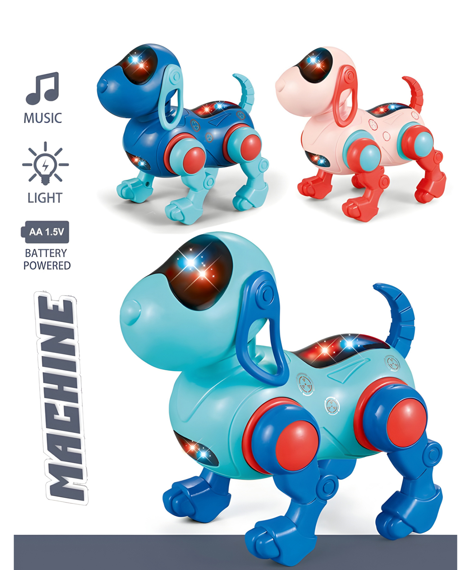 NEGOCIO Electronic Walking & Dancing Puppy with Lights & Music | Smart Robotic Pet Toy for Toddlers Boys & Girls - PACK OF 1 - COLOR MAY VARY-image-12