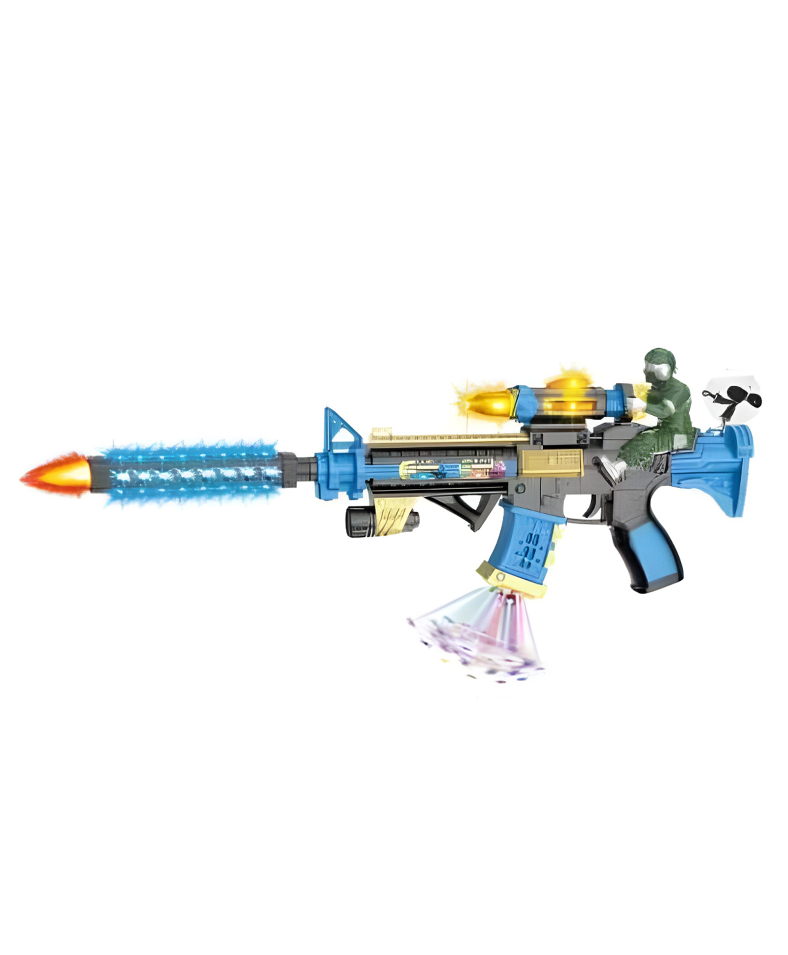 NEGOCIO Electric Sound & Light Gun with Soldier Strap, Vibration Delivery Strap, Children's Toy Gun - PACK OF 1 - COLOR MAY VARY-image-13