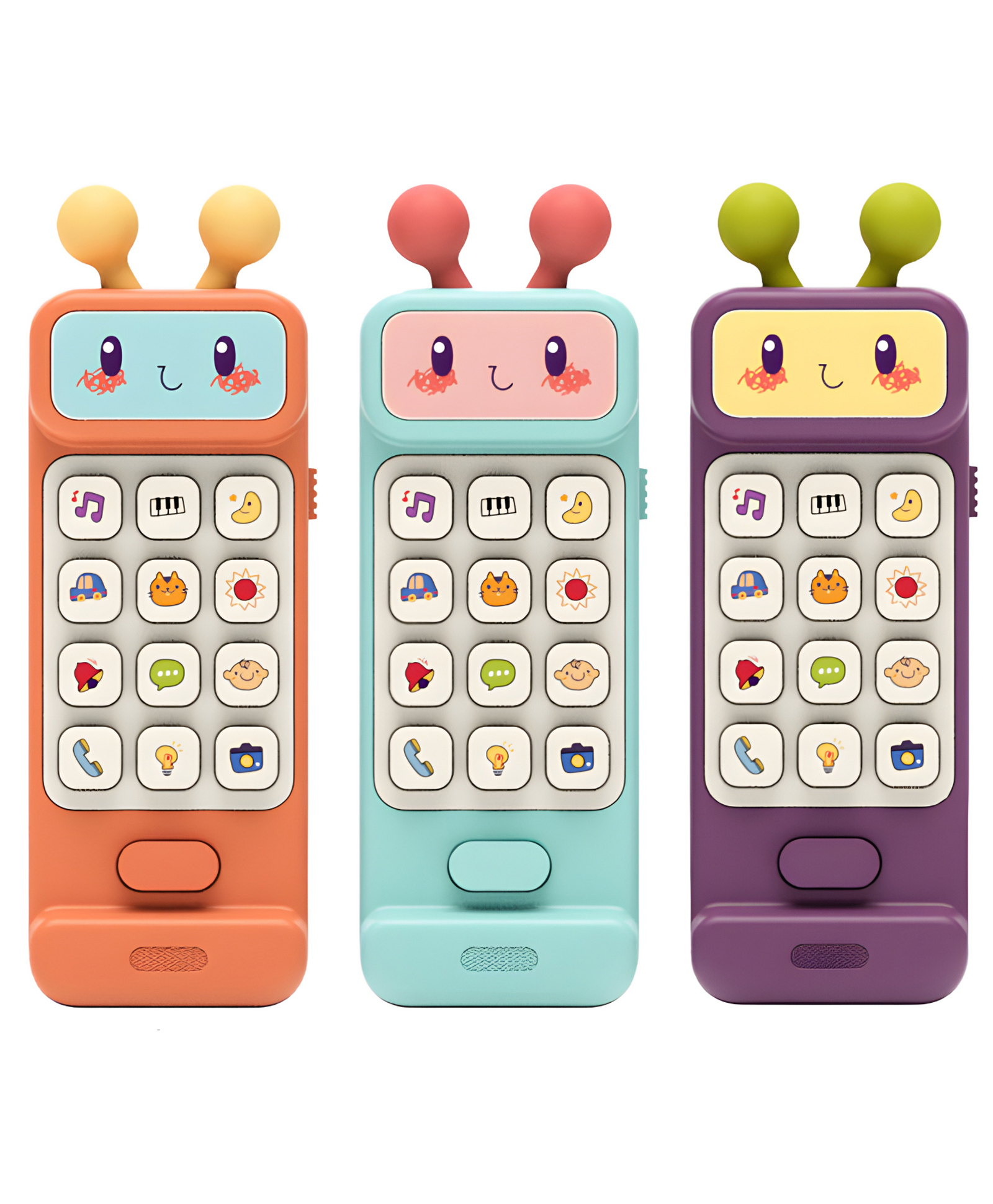 NEGOCIO Kids Early Learning Musical Phone Toys Plastic Cartoon Educational Telephone Toys for Children Gift - PACK OF 1 - COLOR MAY VARY-image-40