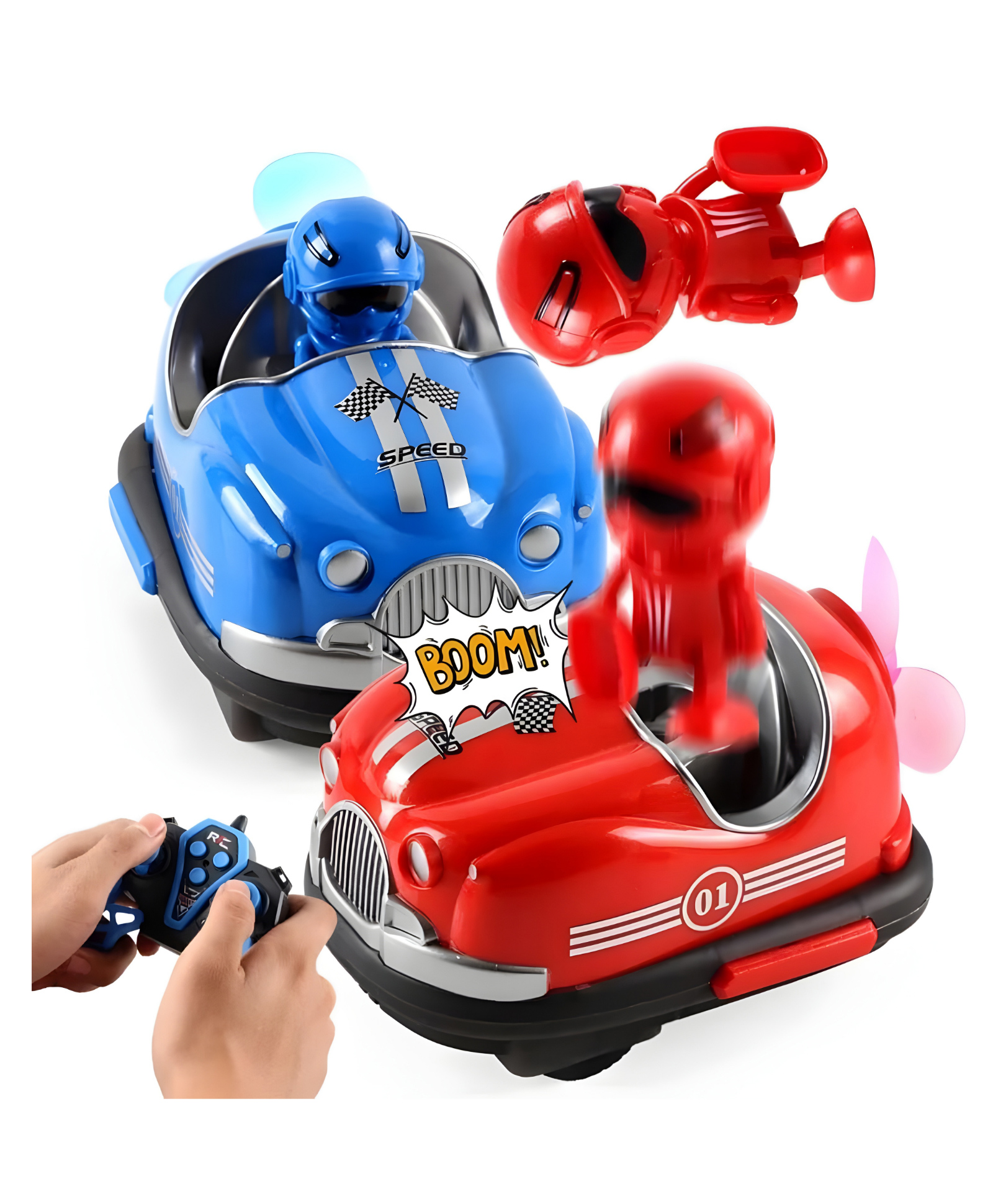 NEGOCIO RC Bumper Cars with Crash & Eject Mode | Remote Control Battle Cars with Turbo Fan | High-Speed Rechargeable Racing Toy for Kids - PACK OF 1 - COLOR MAY VARY-picture-23