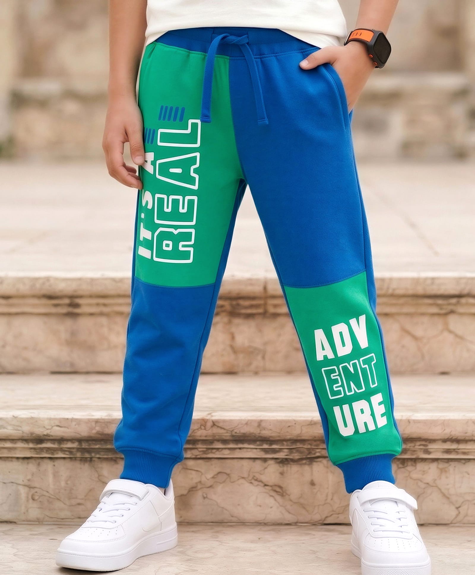 Pine Kids Knit Full Length Cut N Sew Text Printed Lounge Pant - Blue-picture-18