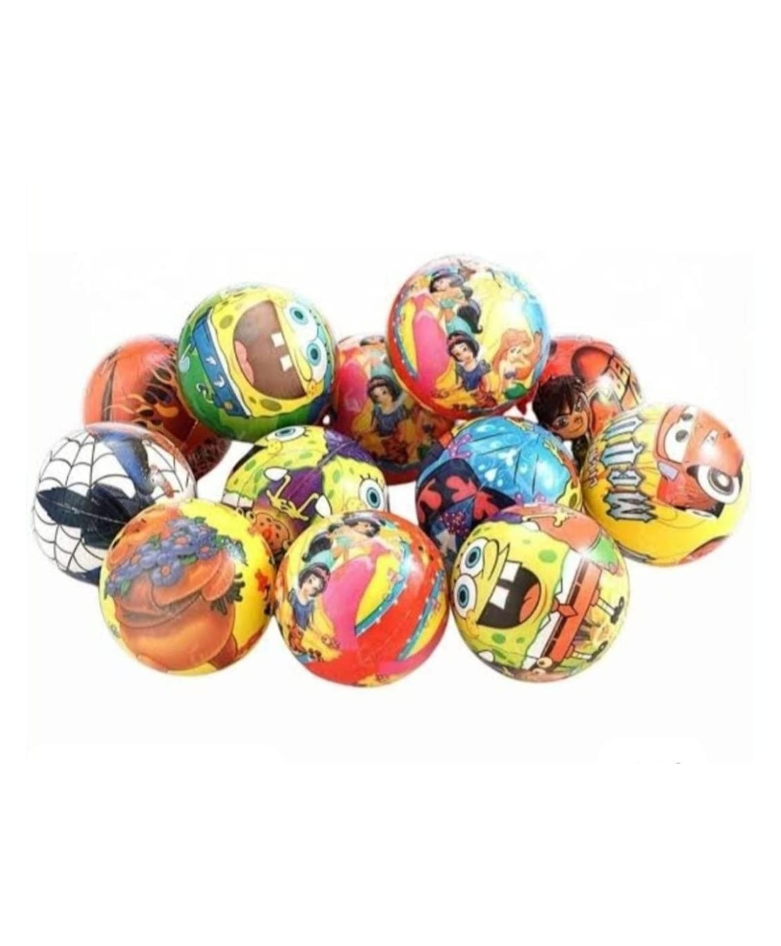 Azhari Soft Squeeze Squishy Smiley Foam Sponge Cartoon Beach Ball Pack of 2 Color & Print May Vary-image-16